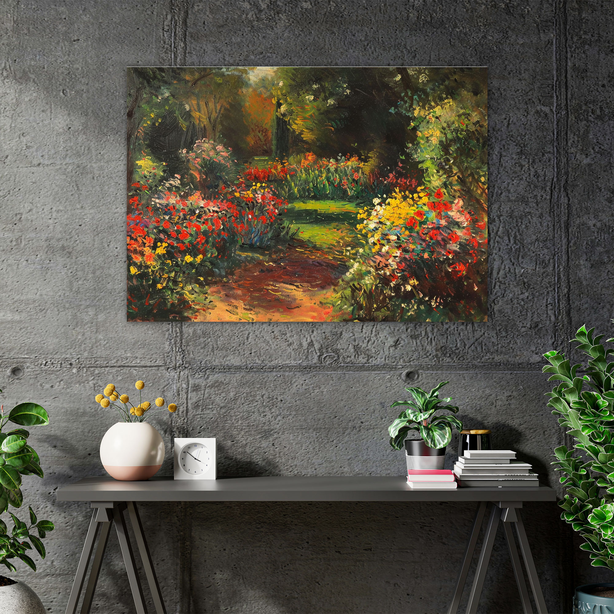Blooming Flower Garden Claude Monet Wall Art - Claude Monet, Wall Art, Canvas, Claude Monet