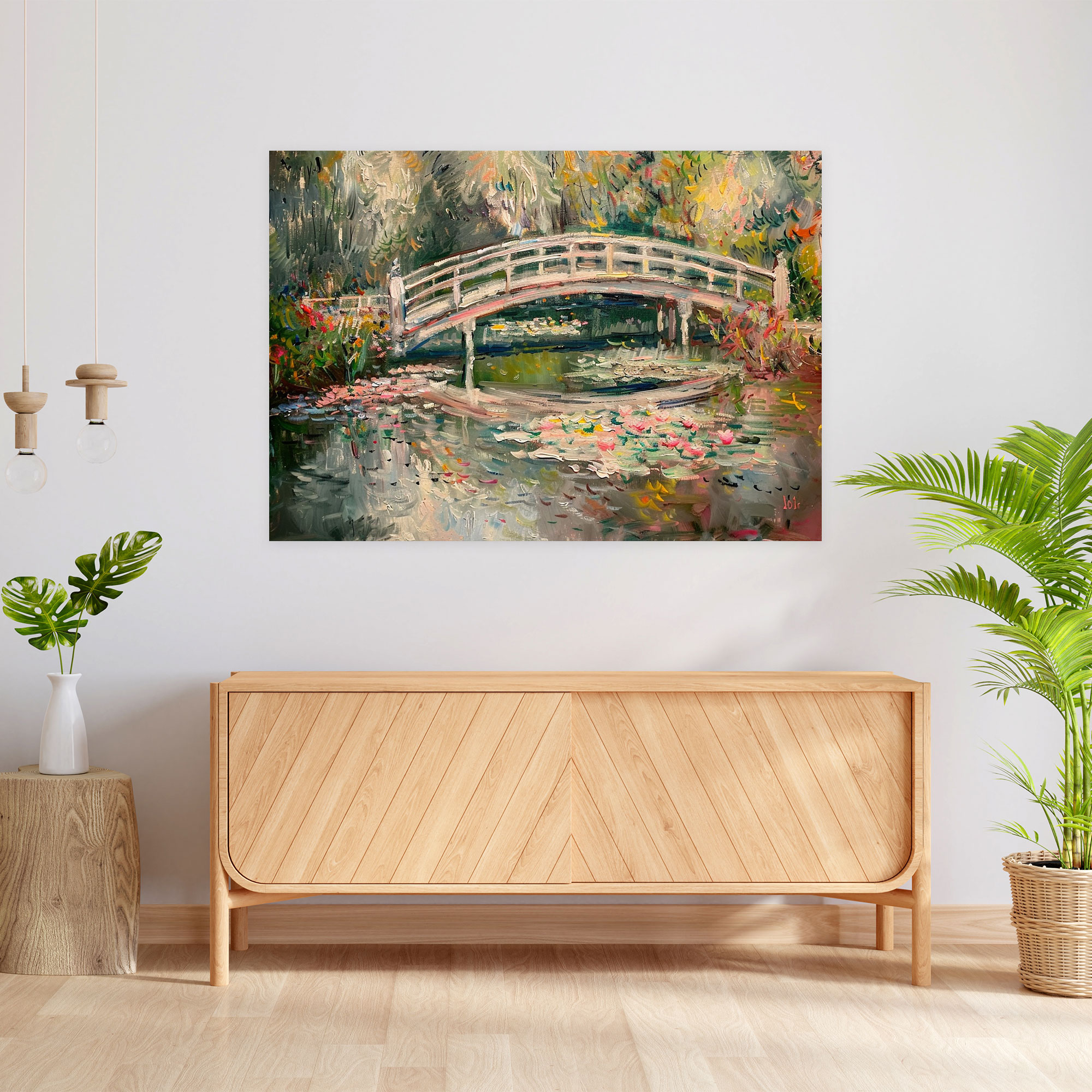 Impressionist Bridge Claude Monet Canvas Print - Claude Monet, Canvas Print, Pond, Canvas Wall Art