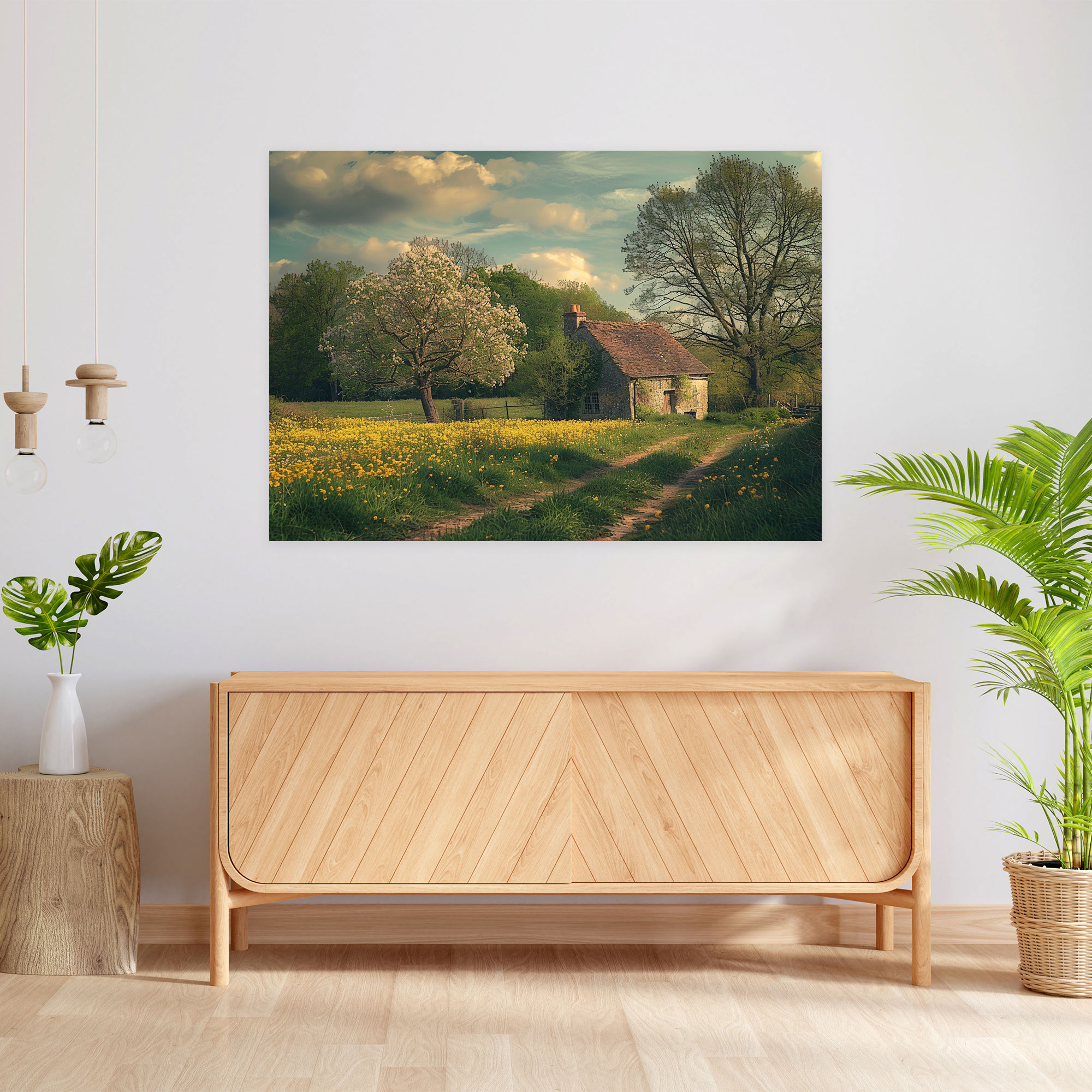 Springtime Countryside Claude Monet Wall Decoration - Claude Monet, Springtime, Countryside, Home Decoration