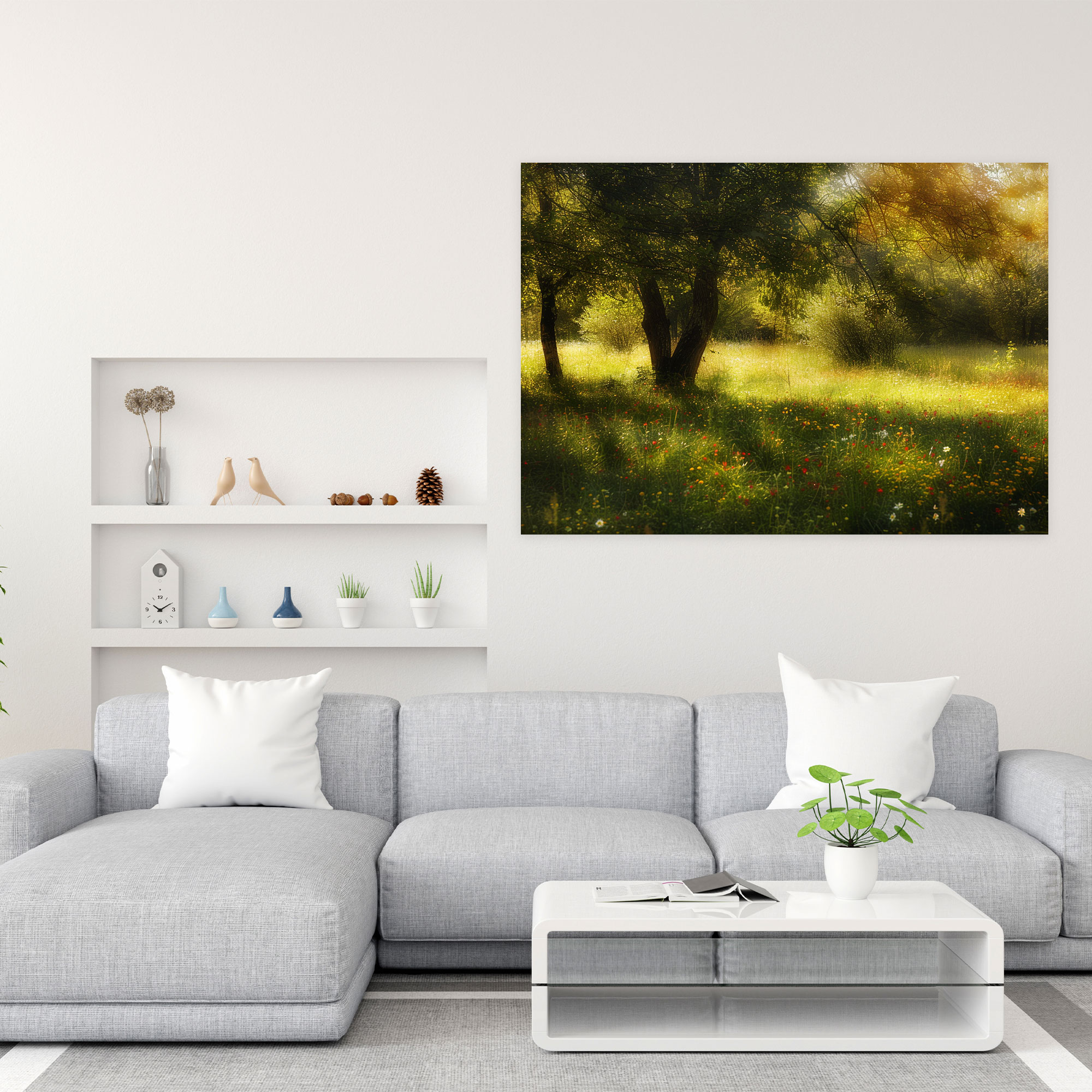 Sun-Dappled Meadow Claude Monet Canvas Print - Claude Monet, Wall Decoration, Home Decoration, Sun-Dappled