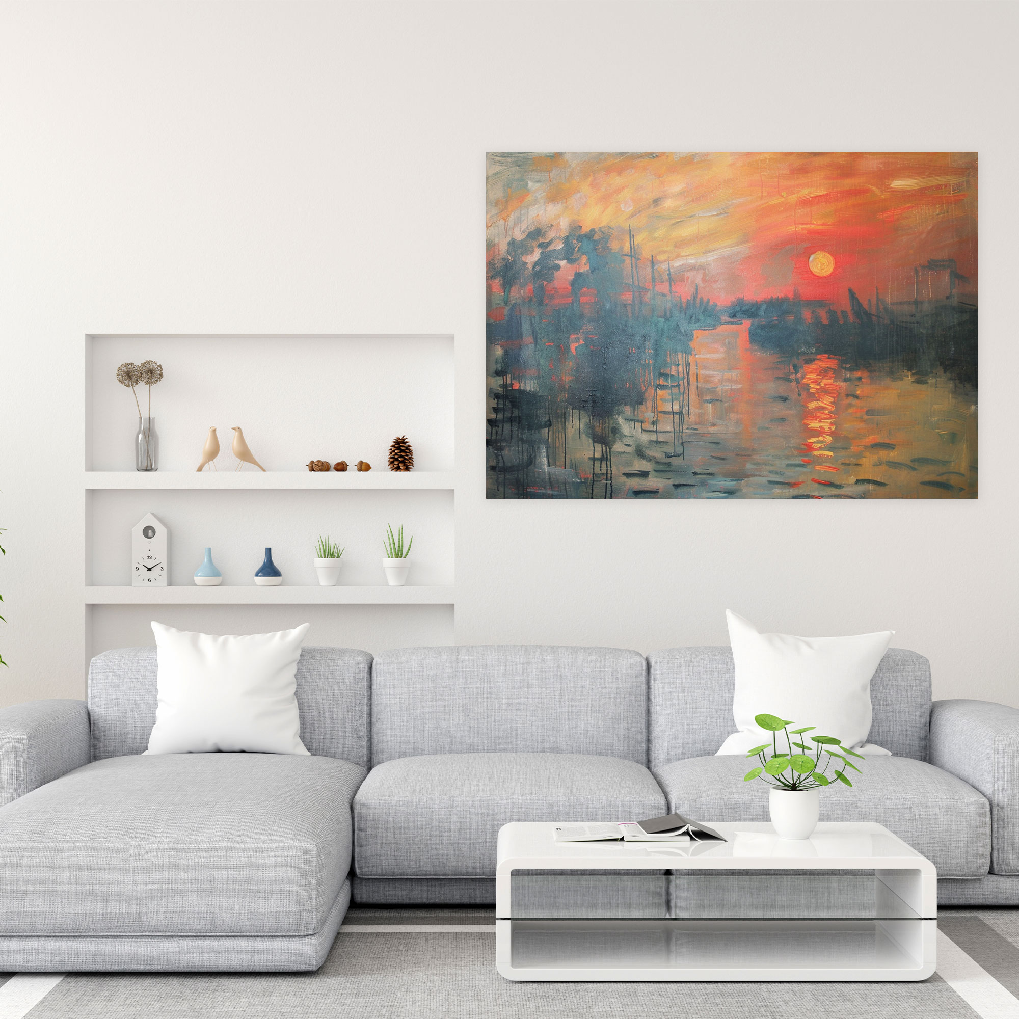 Impression, Sunrise Claude Monet Wall Decoration - Claude Monet, Canvas Wall Art, Wall Decoration, Canvas