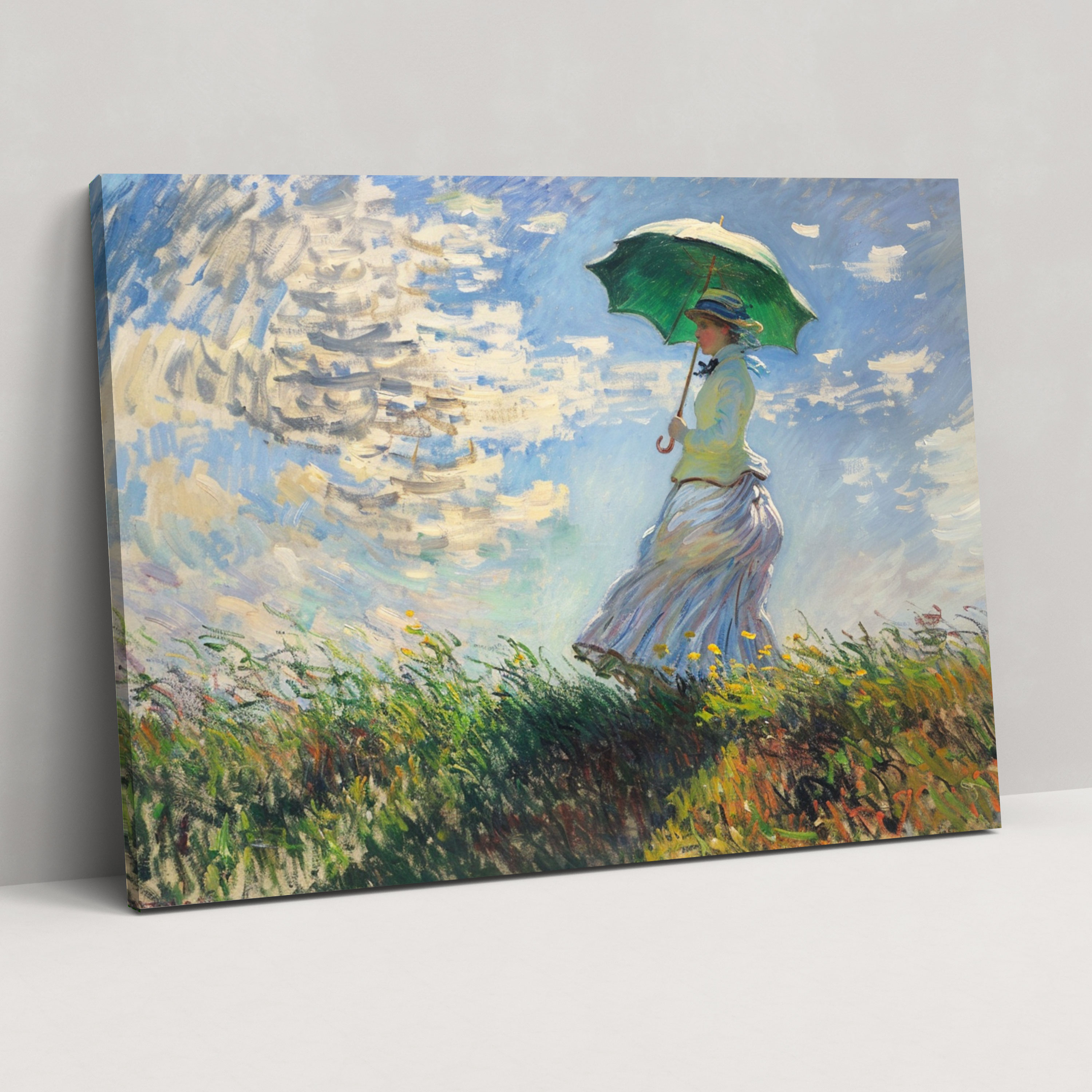 Woman With A Parasol Claude Monet Wall Art - Claude Monet, Claude Monet, Canvas, Wall Decoration