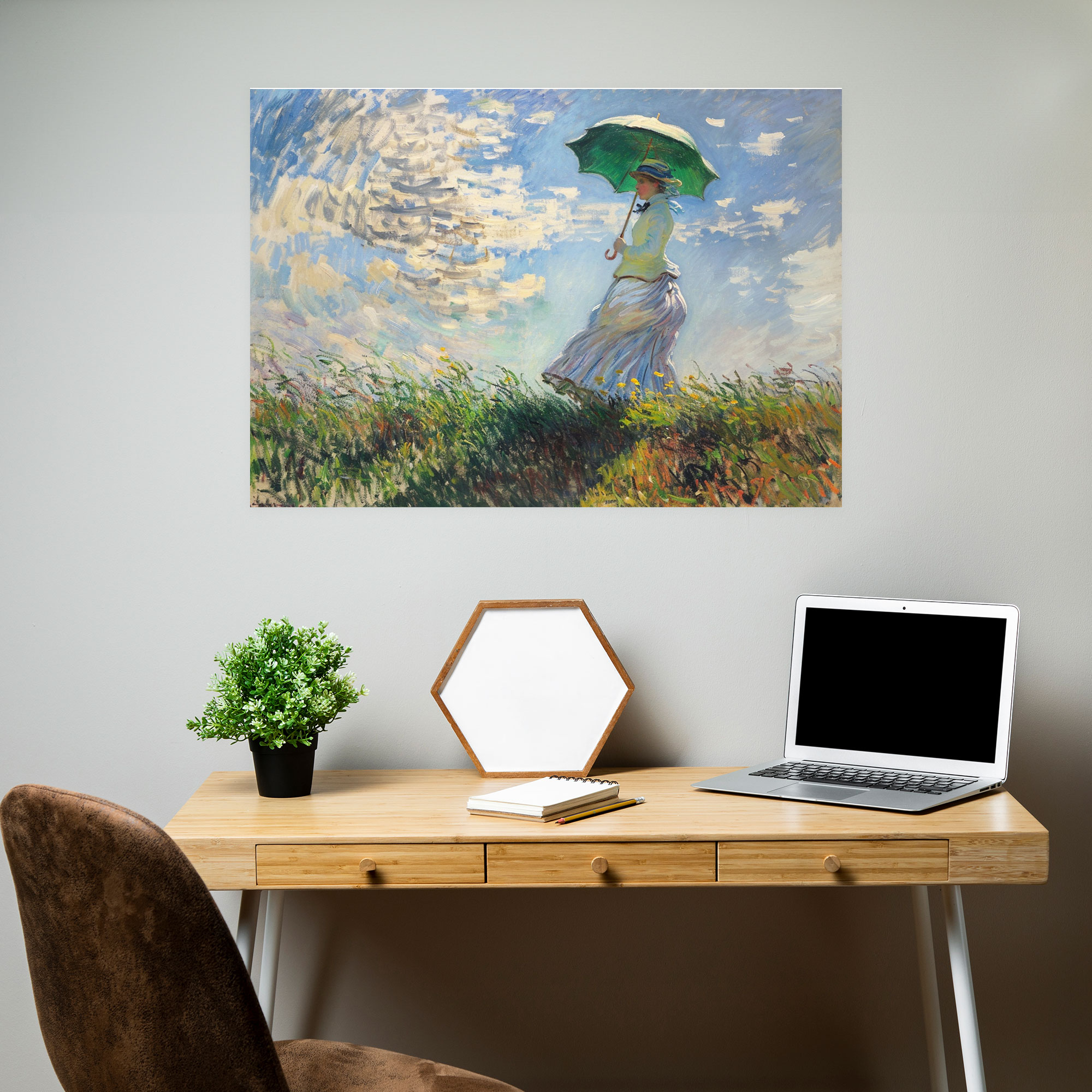 Woman With A Parasol Claude Monet Wall Art - Claude Monet, Claude Monet, Canvas, Wall Decoration