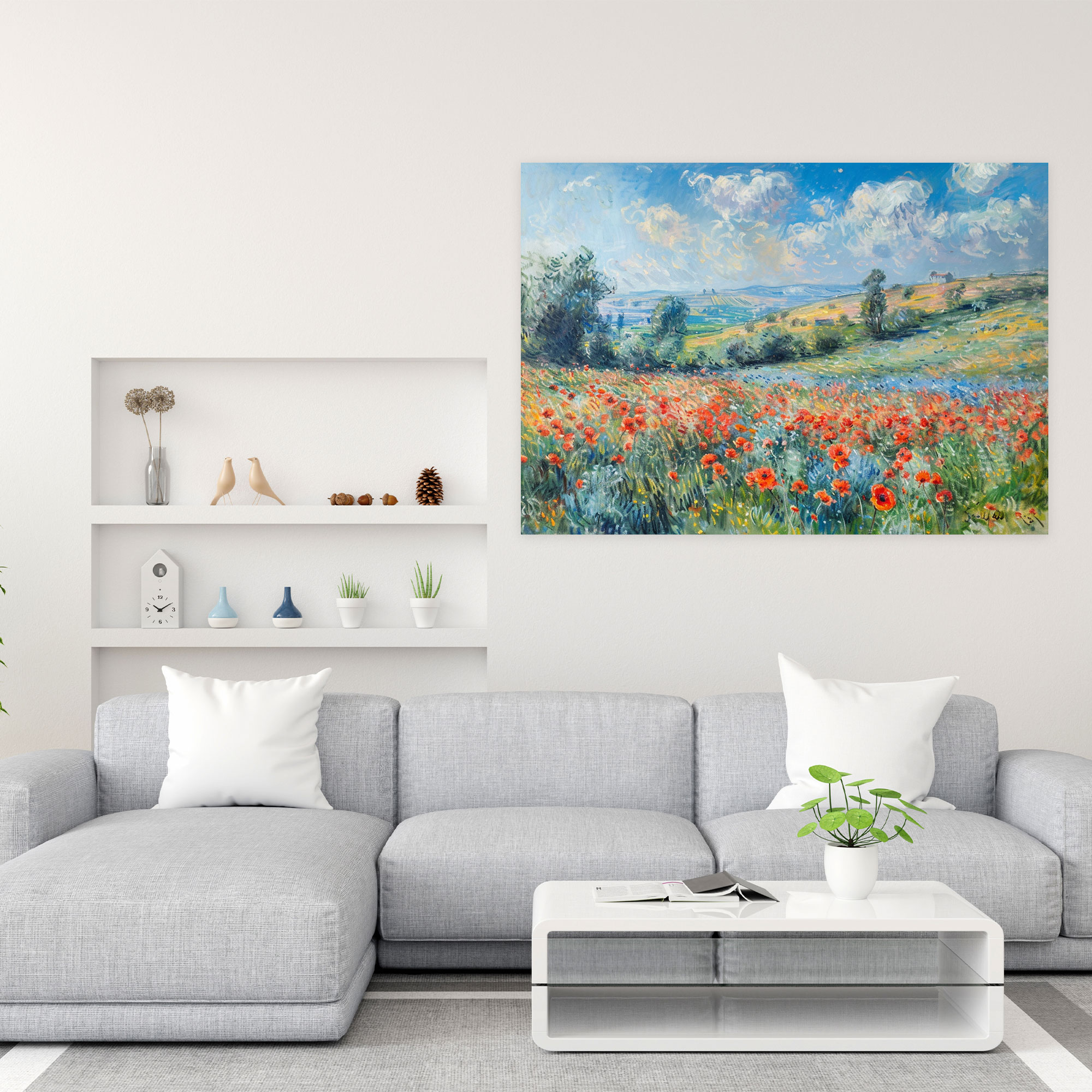 Poppy Field Claude Monet Wall Art - Claude Monet, Wall Art, Claude Monet, Home Decoration