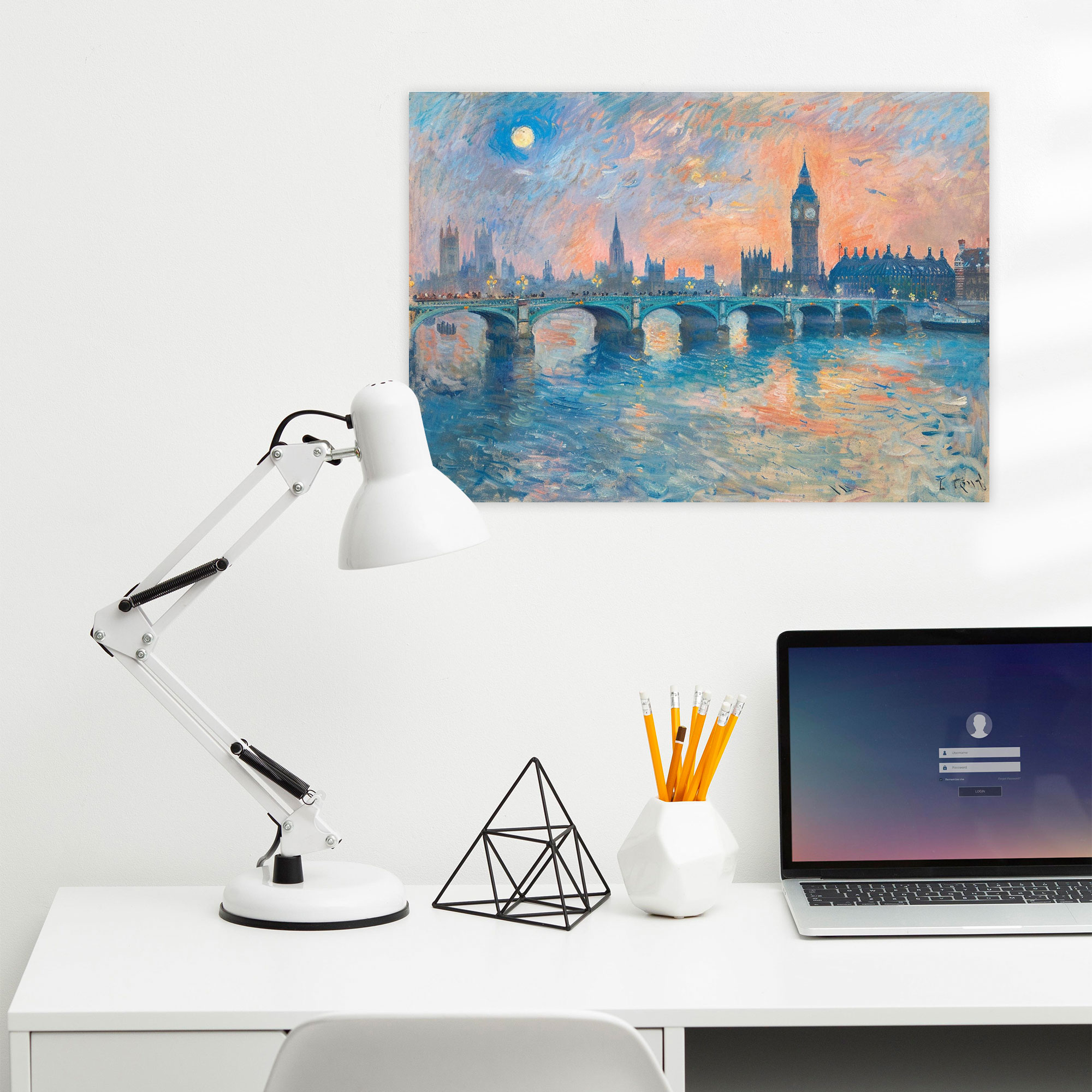 Londra Claude Monet Kanvas Tablo Baskı - Claude Monet Duvar Sanatı Kanvas Tablo Claude Monet
