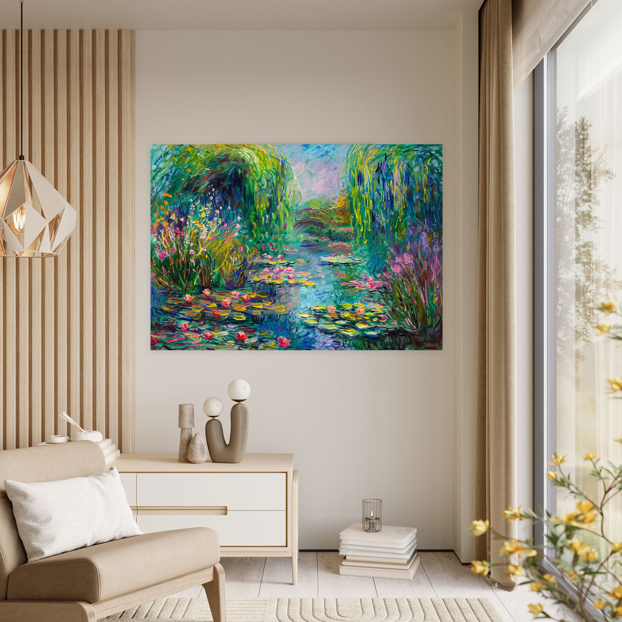 Claude Monet Garden Canvas Print - Claude Monet, Canvas Wall Art, Wall Art, Canvas