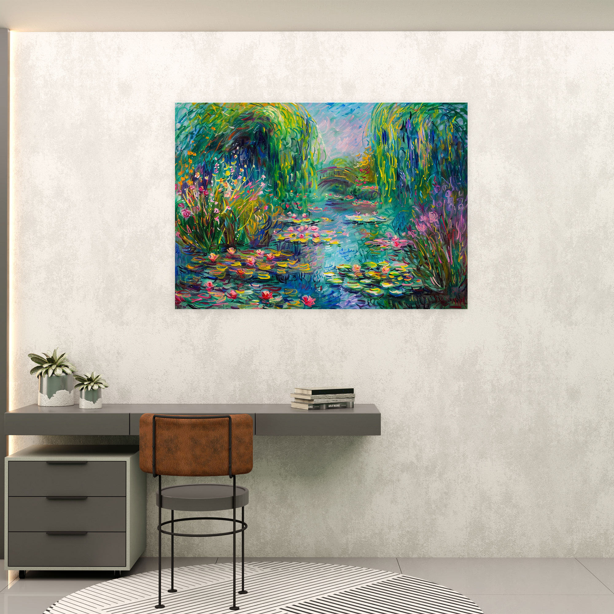 Claude Monet Garden Canvas Print - Claude Monet, Canvas Wall Art, Wall Art, Canvas