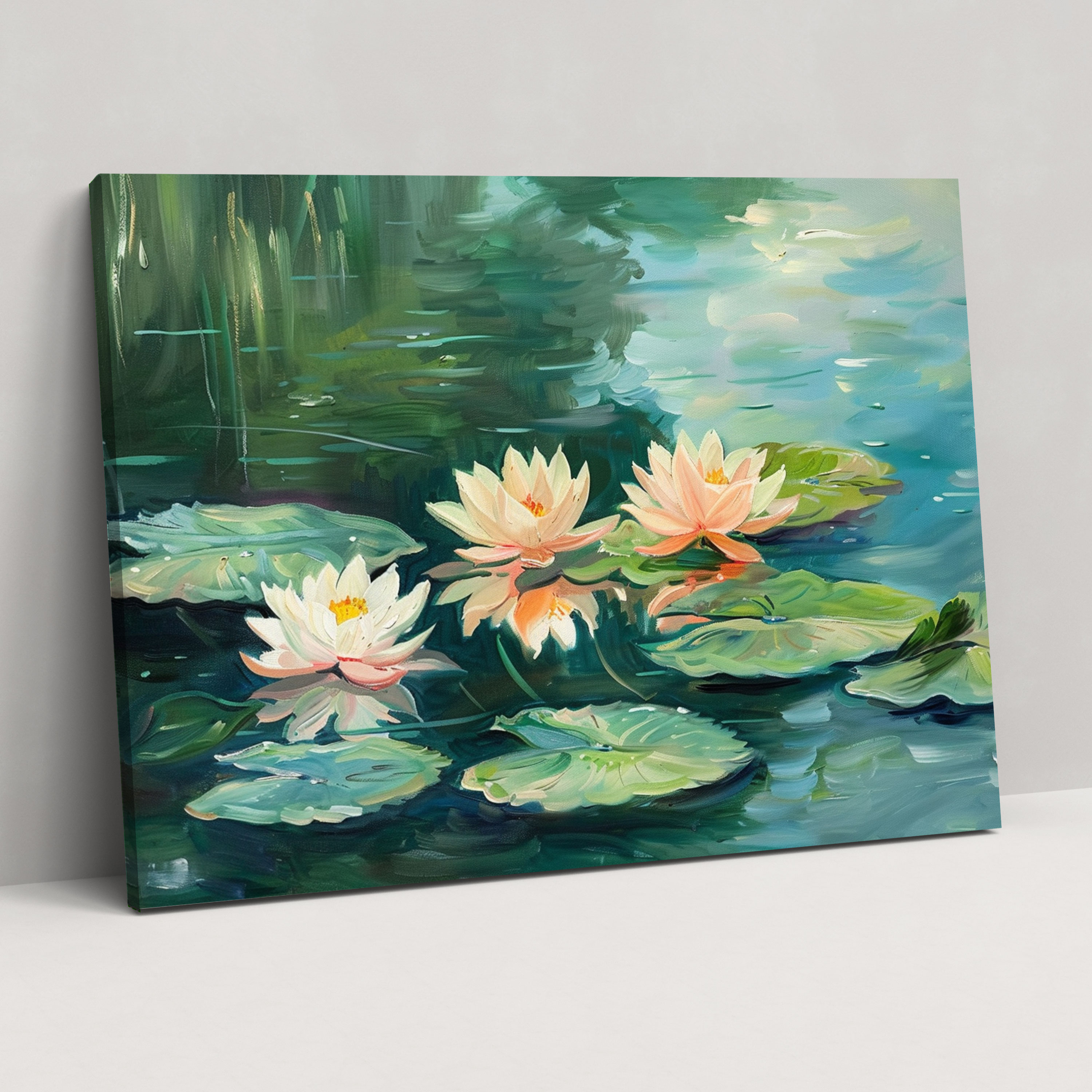 Su Zambakları Claude Monet Duvar Sanatı - Kanvas Tablo Ev Dekorasyonu