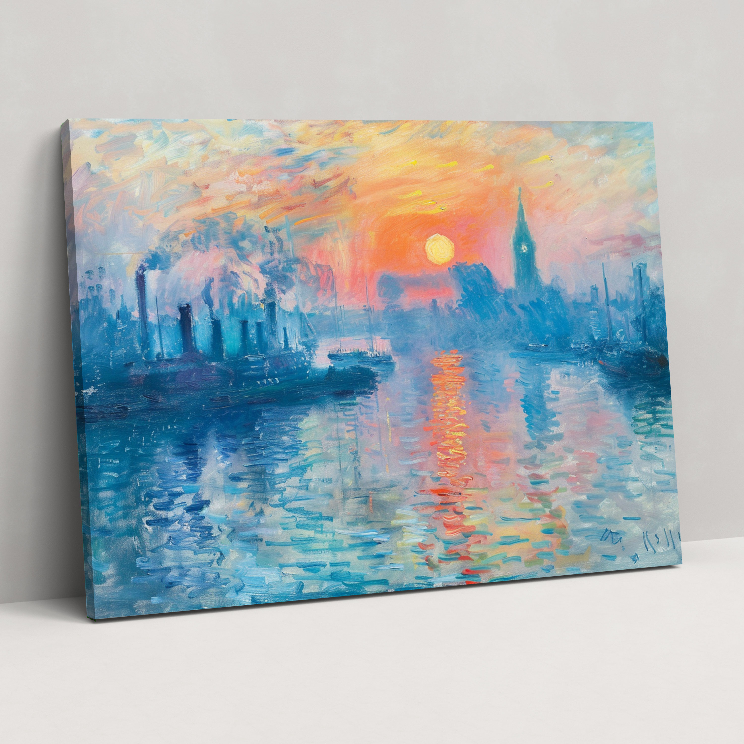 Sunrise Cityscape Claude Monet Canvas Print - Claude Monet, Home Decoration, Wall Art, Canvas Print