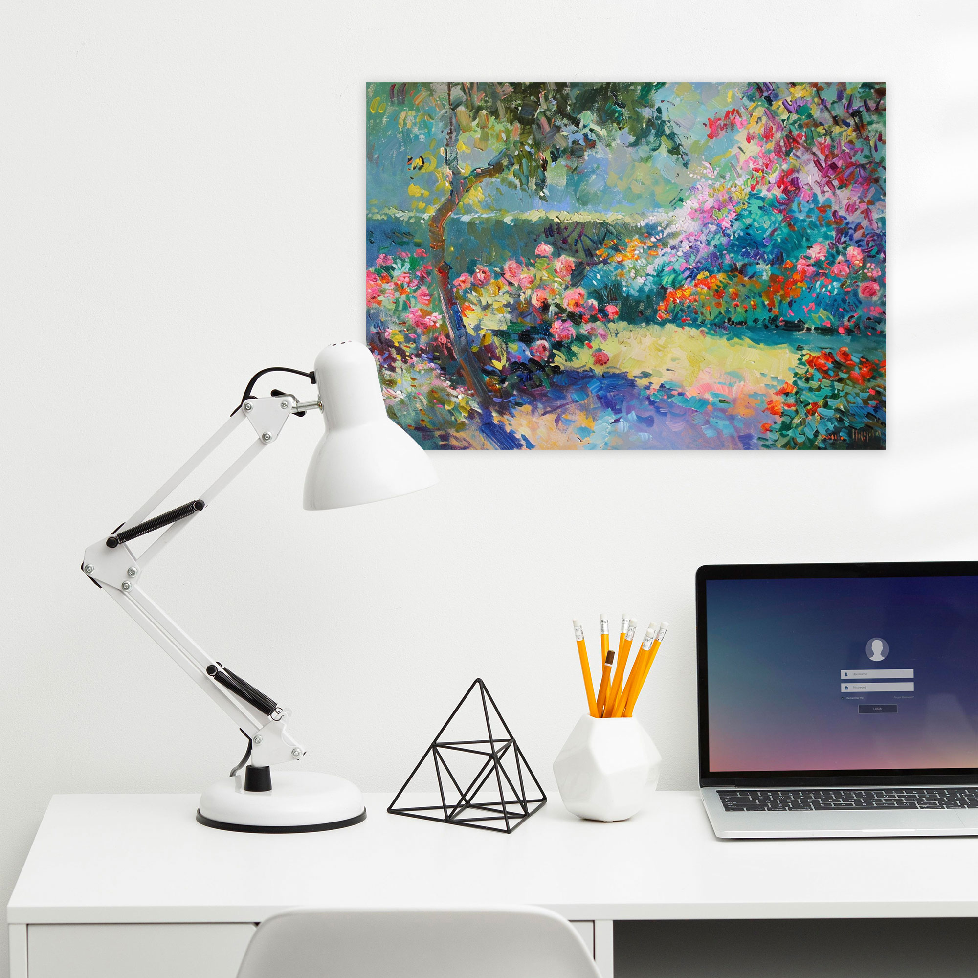 Empresyonist Bahçe Claude Monet Duvar Sanatı - Ev Dekorasyonu Kanvas Tablo Duvar Dekorasyonu