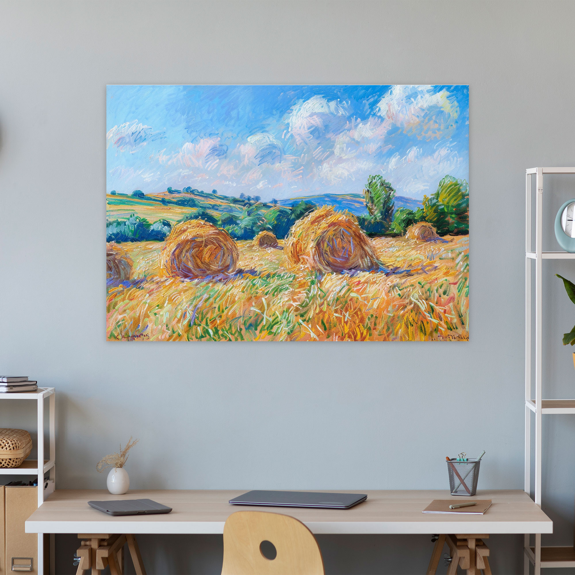 Wheatstacks Claude Monet Wall Decoration - Claude Monet, Canvas Wall Art, Wall Art, Wall Decoration