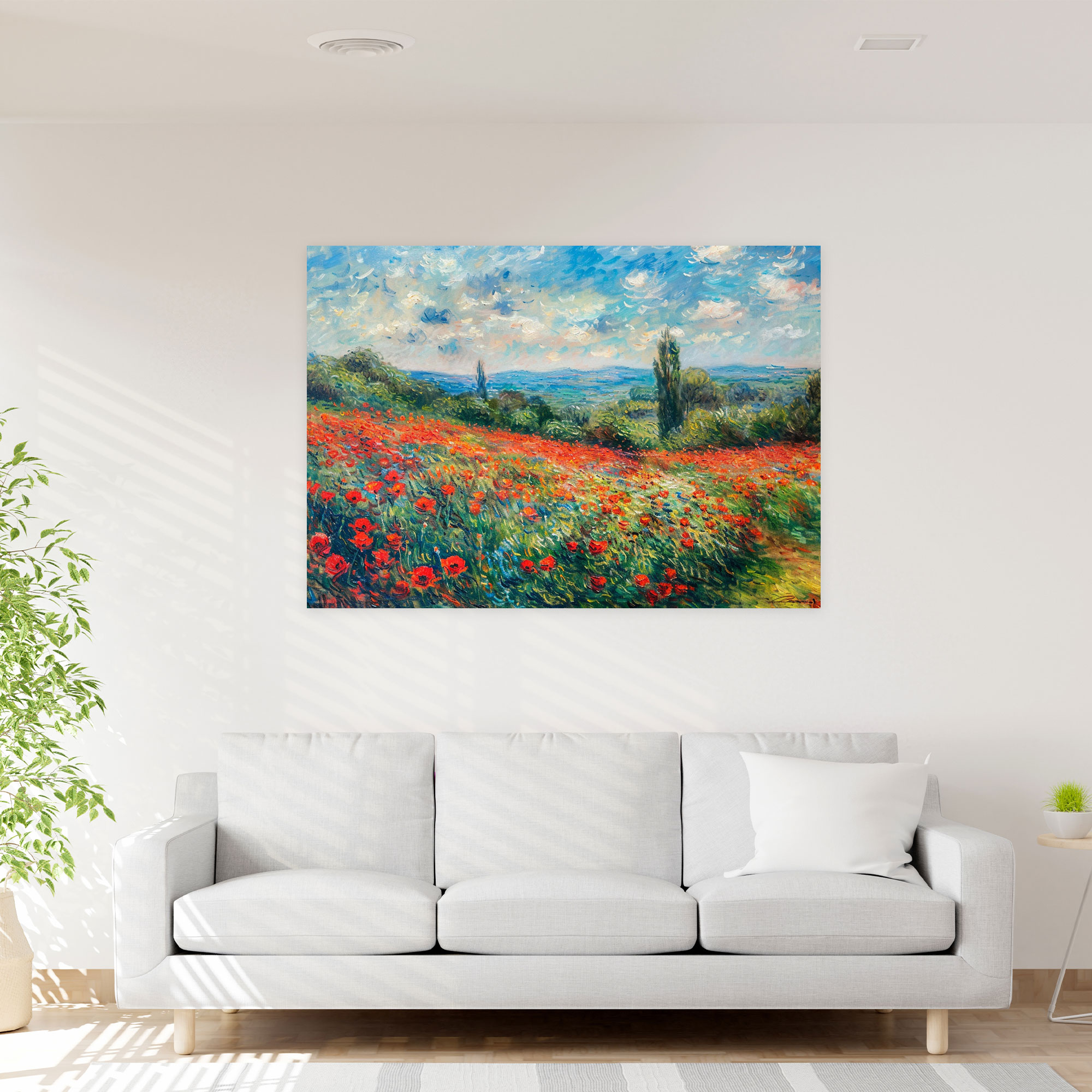 Poppy Field Claude Monet Canvas Print - Claude Monet, Wall Decoration, Claude Monet, Home Decoration