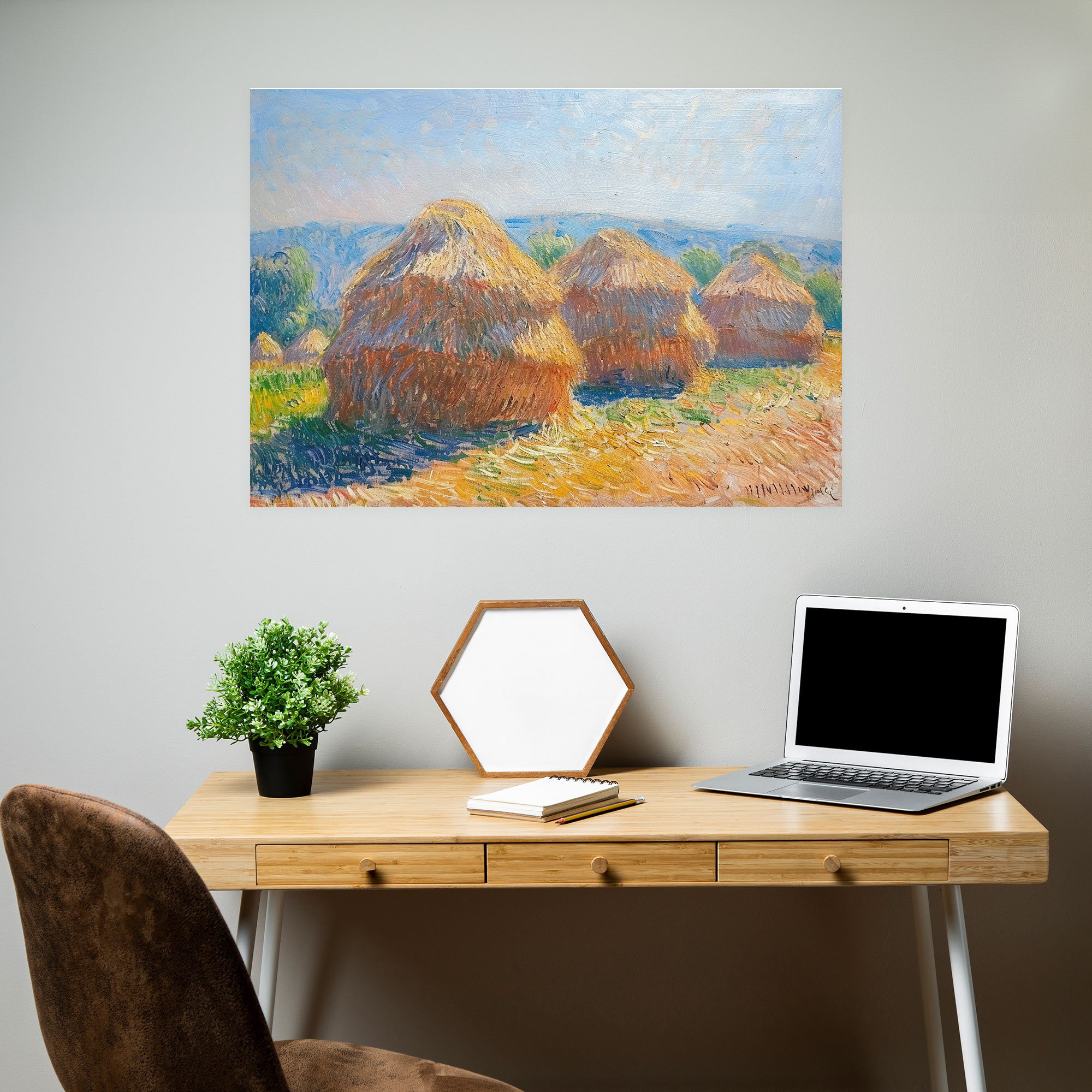 Claude Monet Kavaklar Duvar Dekorasyonu - Kanvas Tablo Sanatı