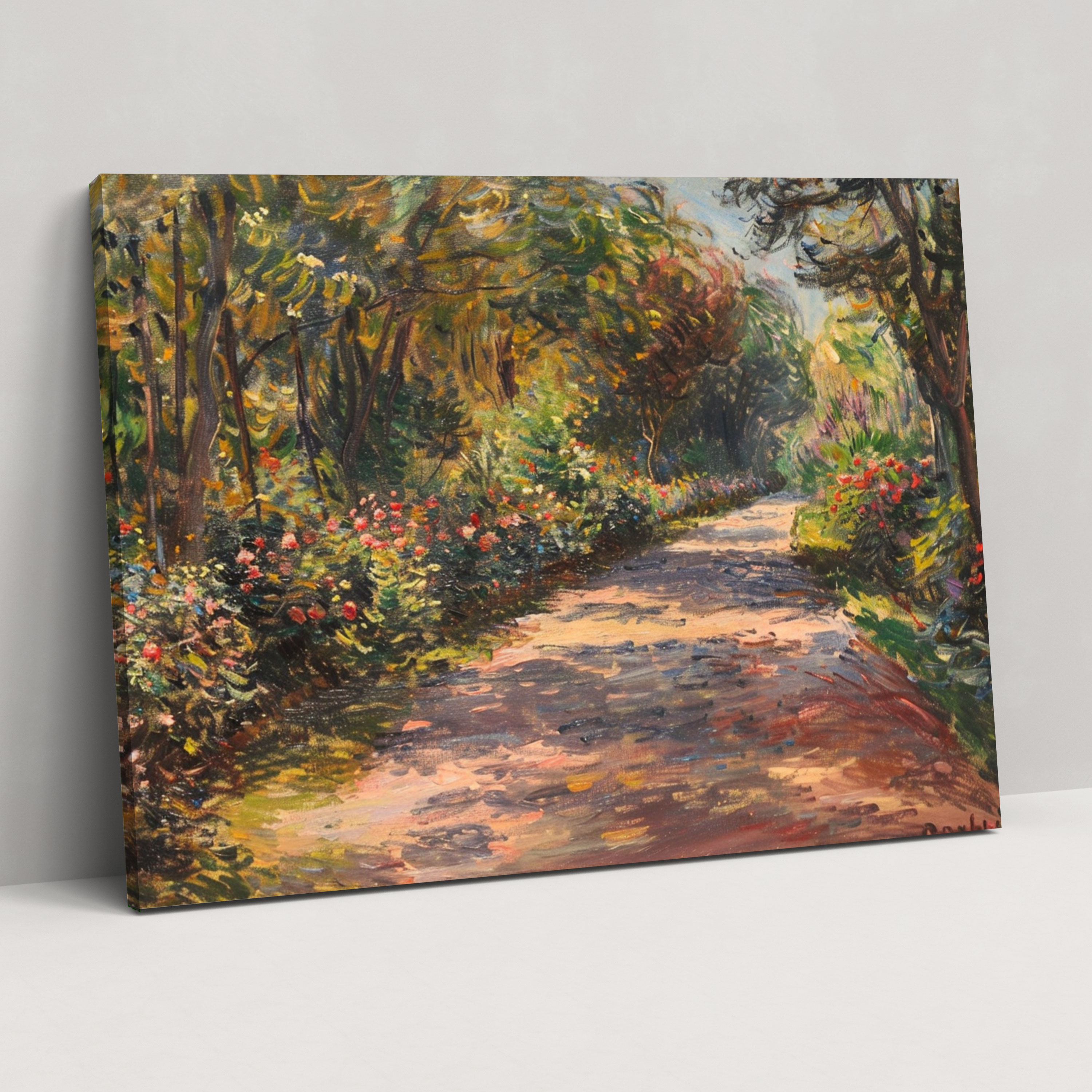 Path In Garden Claude Monet Canvas Print - Claude Monet, Wall Art, Home Decoration, Wall Decoration