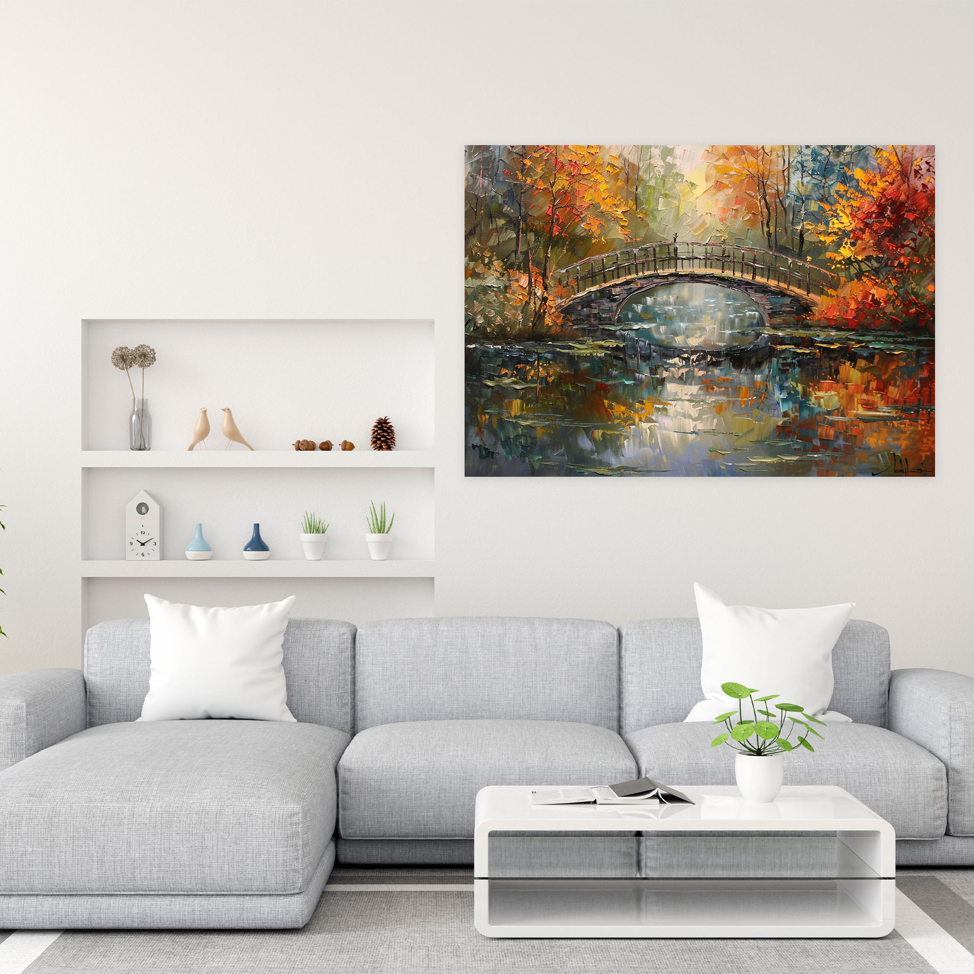 Bridge Over Water Claude Monet Wall Art - Claude Monet, Wall Art, Home Decoration, Claude Monet