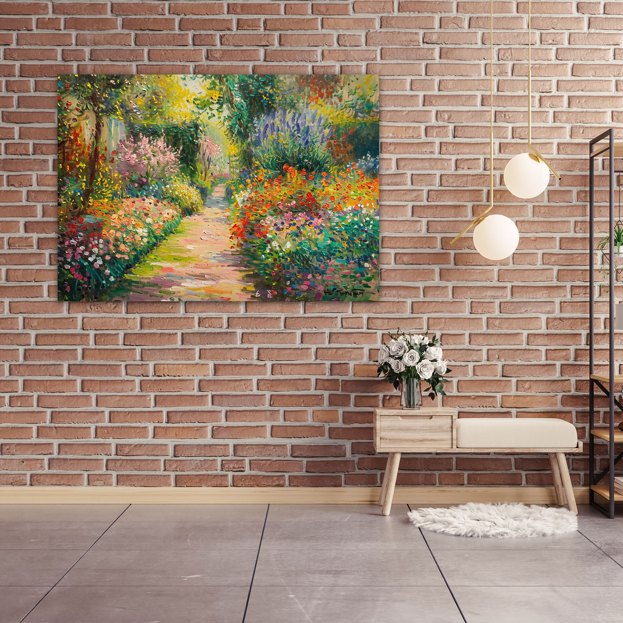 Claude Monet Garden Wall Art - Claude Monet, Wall Art, Home Decoration, Canvas