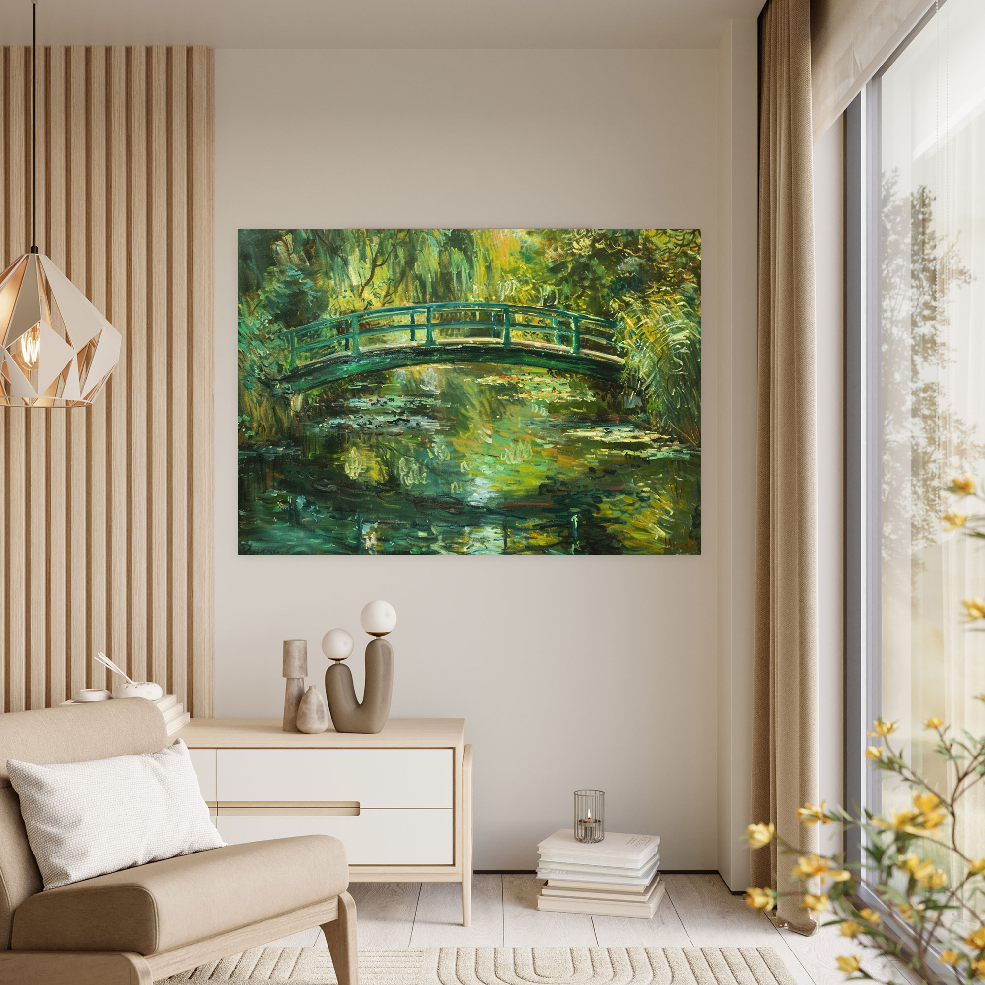 Claude Monet Garden Bridge Wall Decoration - Claude Monet, Wall Art, Canvas Wall Art, Home Decoration