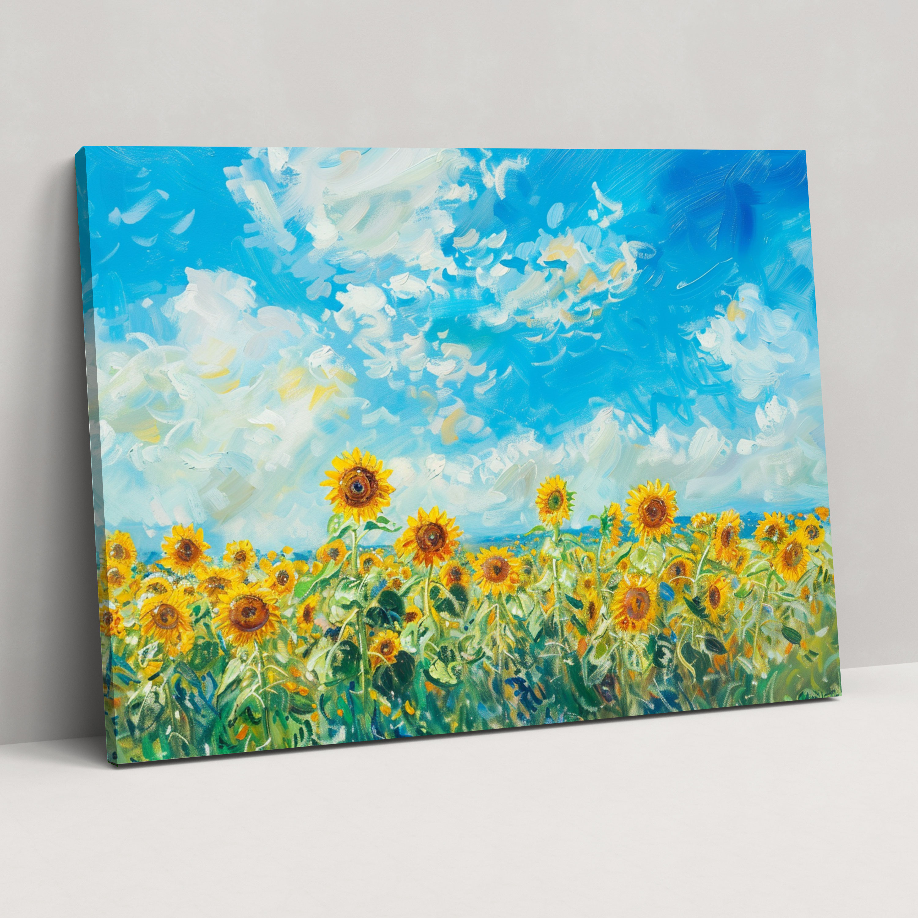 Claude Monet Sunflower Field Canvas Print - Claude Monet, Canvas Print, Wall Art, Claude Monet