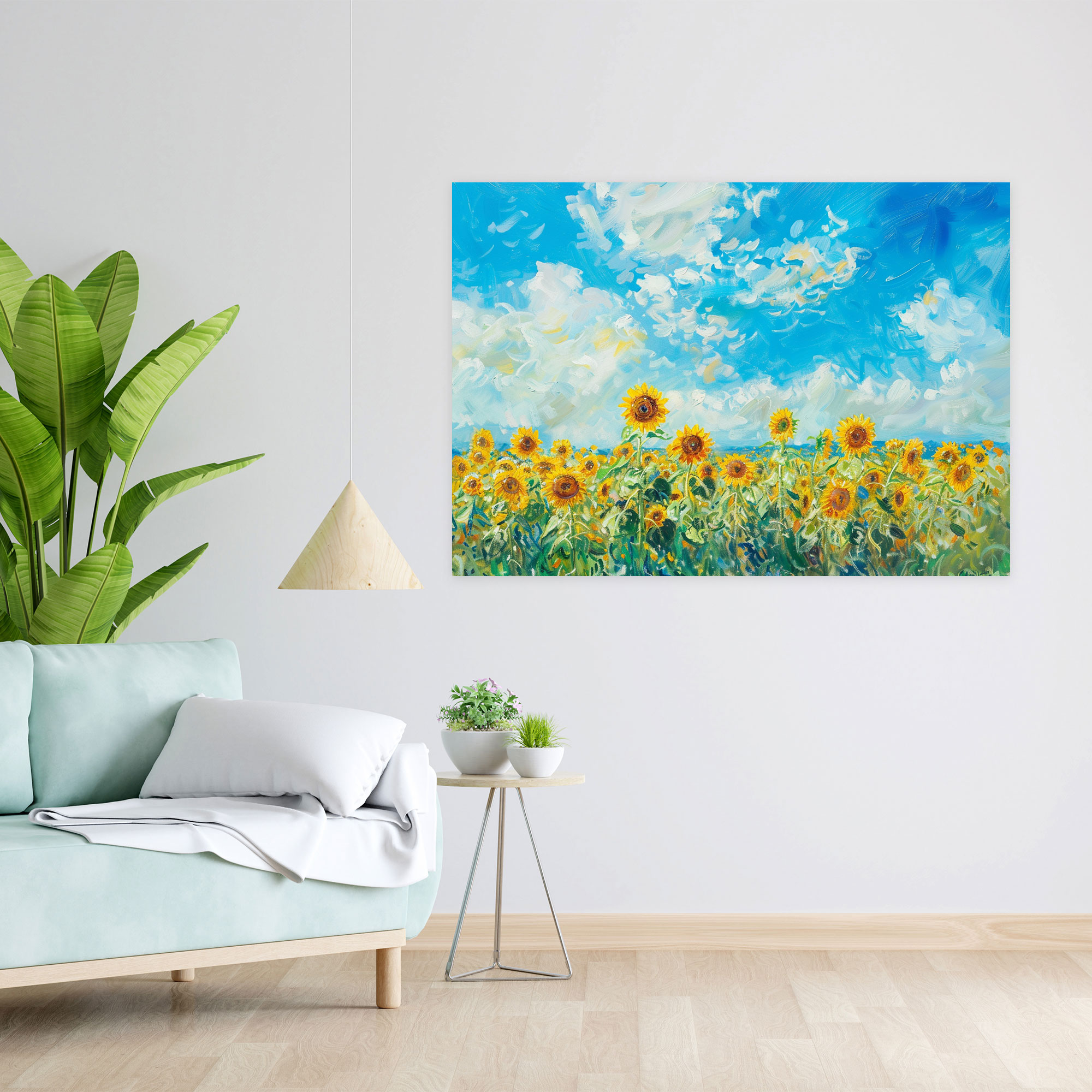 Claude Monet Sunflower Field Canvas Print - Claude Monet, Canvas Print, Wall Art, Claude Monet