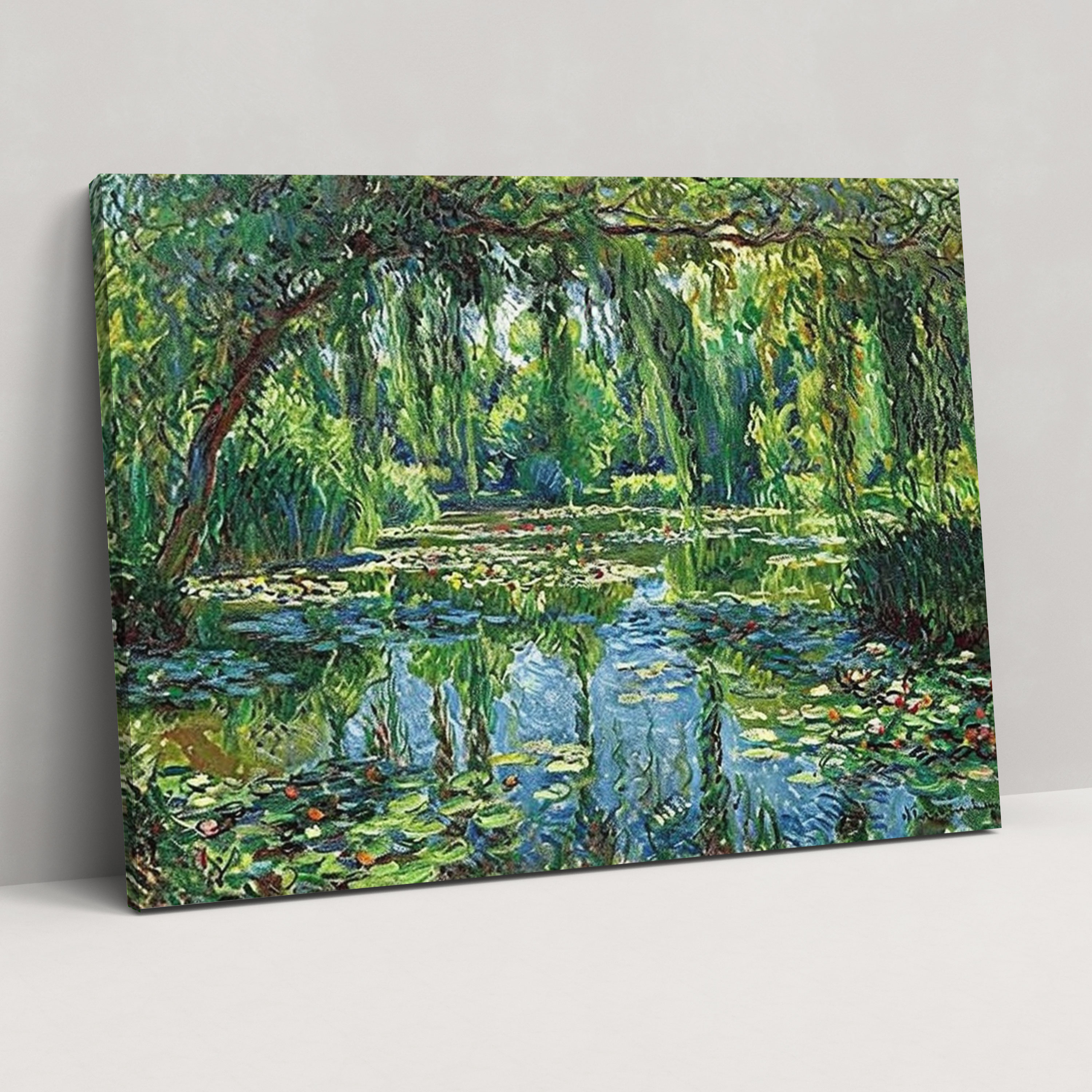 Claude Monet Ağlayan Sağlıklı Gölet Duvar Sanatı - Kanvas Tablo Duvar Sanatı Monet Sanatı