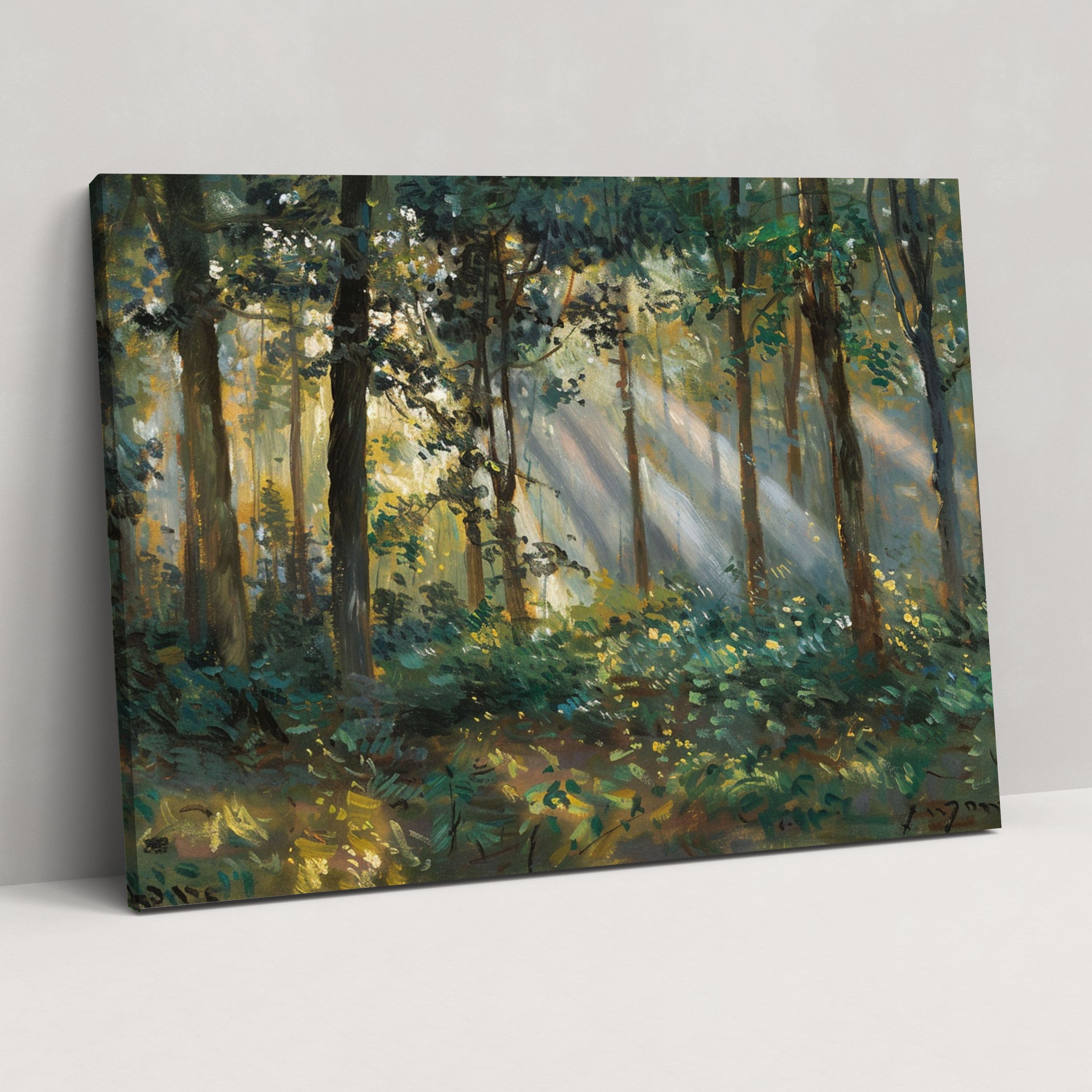 Ağaçların Arasından Gelen Güneş Işığında Claude Monet Kanvas Tablo - Claude Monet Kanvas Duvar Dekorasyonu Duvar Sanatı