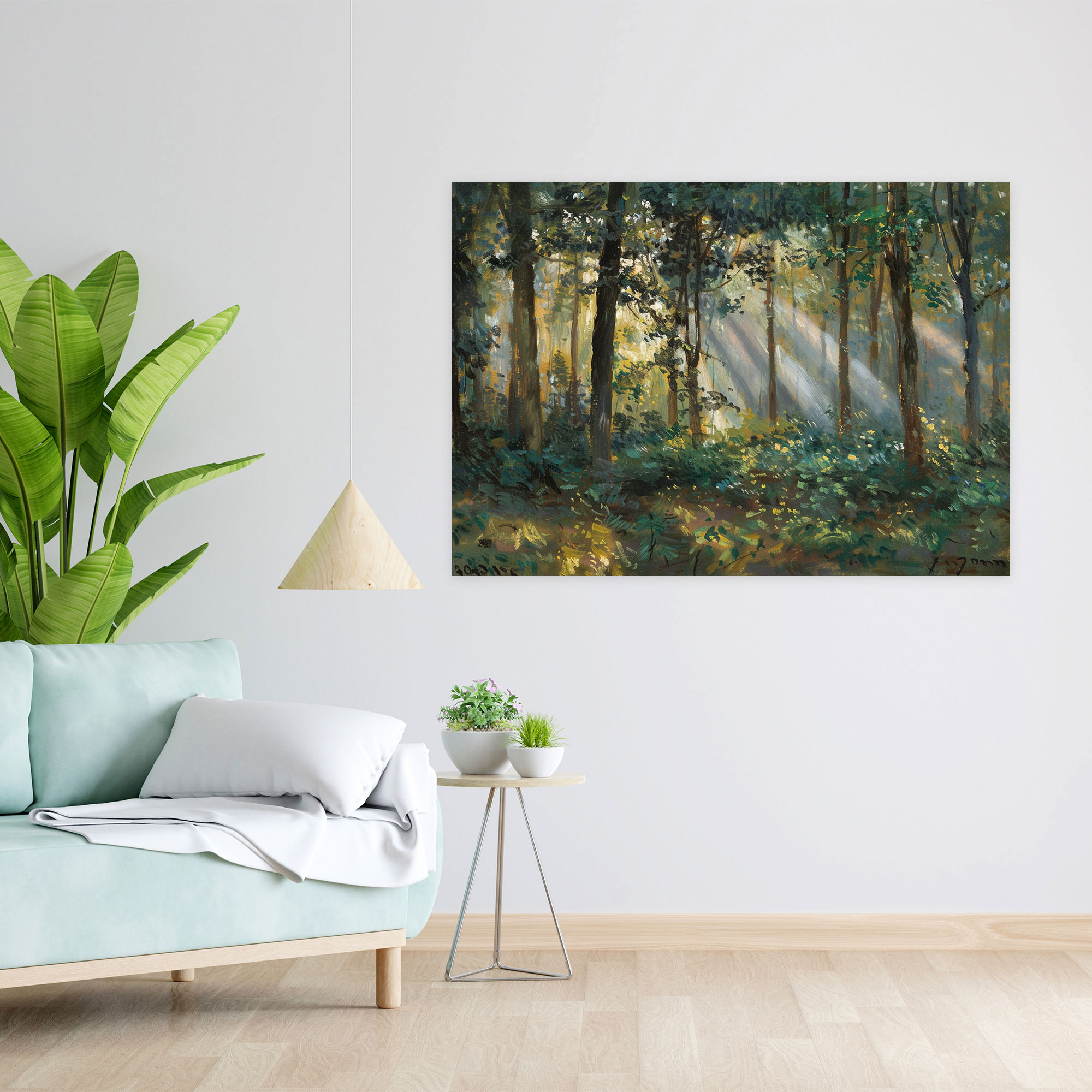 Ağaçların Arasından Gelen Güneş Işığında Claude Monet Kanvas Tablo - Claude Monet Kanvas Duvar Dekorasyonu Duvar Sanatı