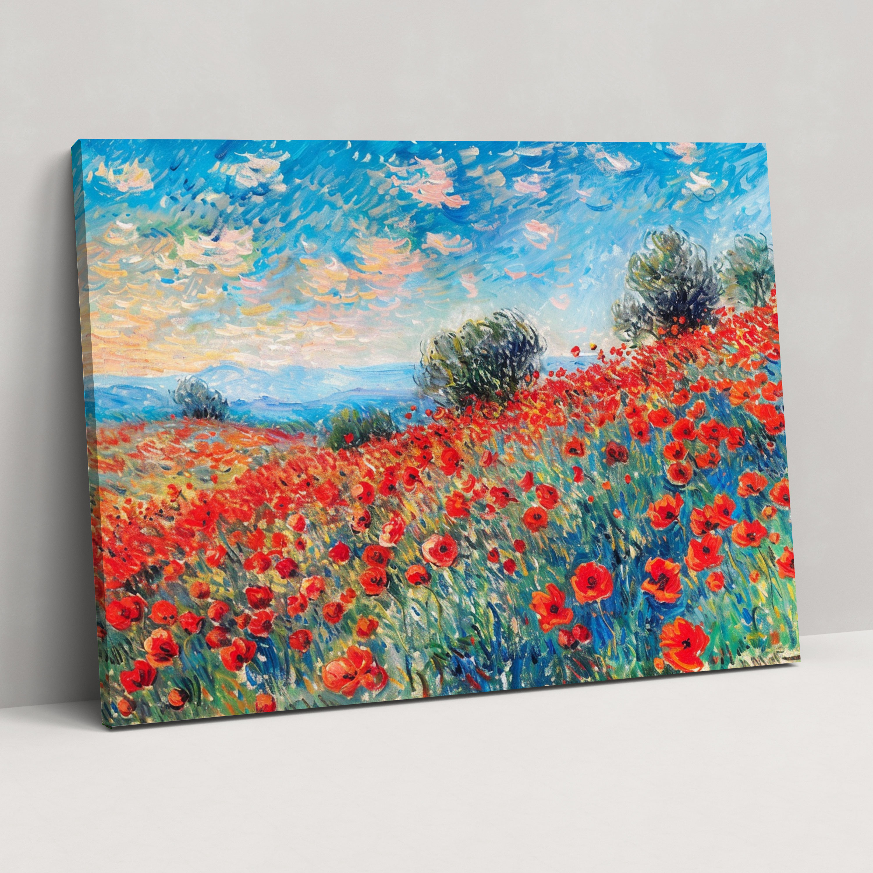 Poppy Field Claude Monet Canvas Print - Claude Monet, Canvas, Home Decoration, Claude Monet