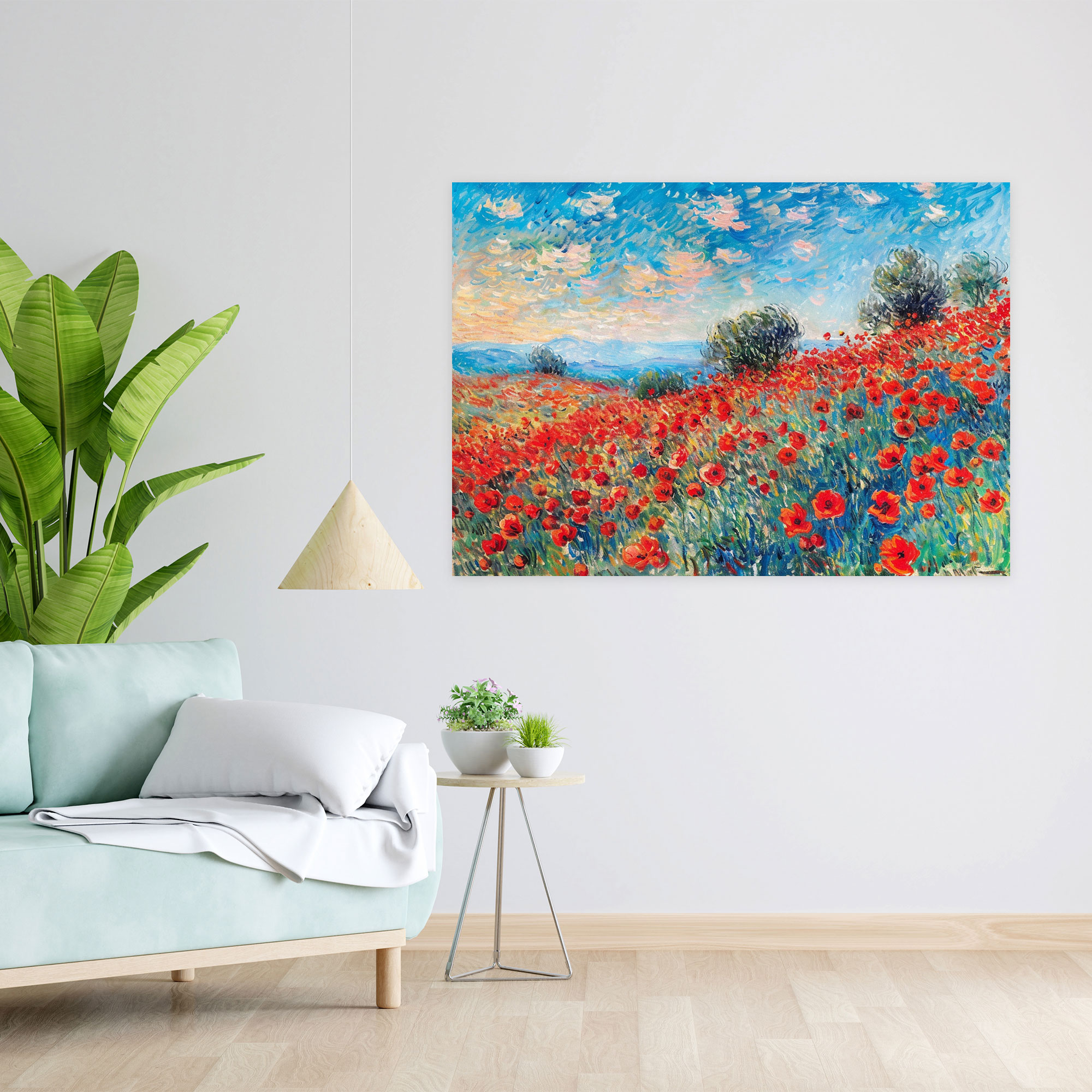 Poppy Field Claude Monet Canvas Print - Claude Monet, Canvas, Home Decoration, Claude Monet