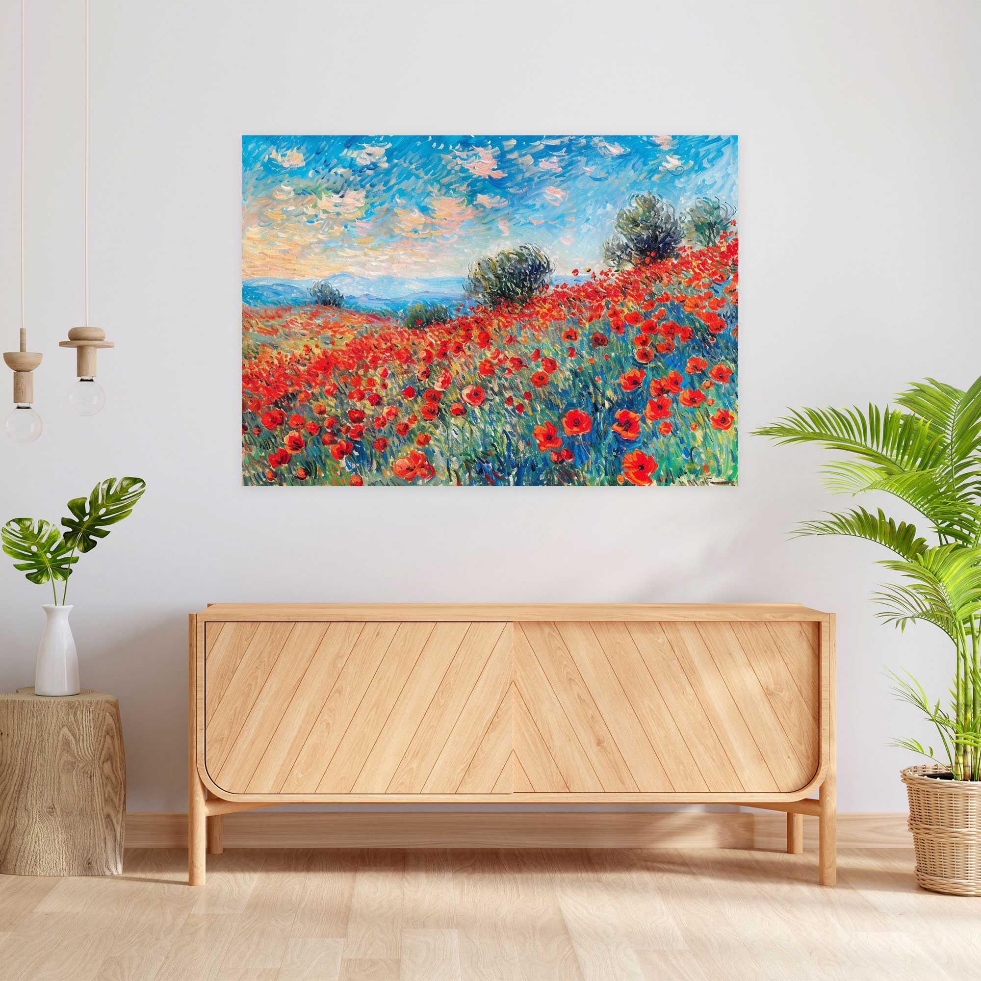 Poppy Field Claude Monet Canvas Print - Claude Monet, Canvas, Home Decoration, Claude Monet