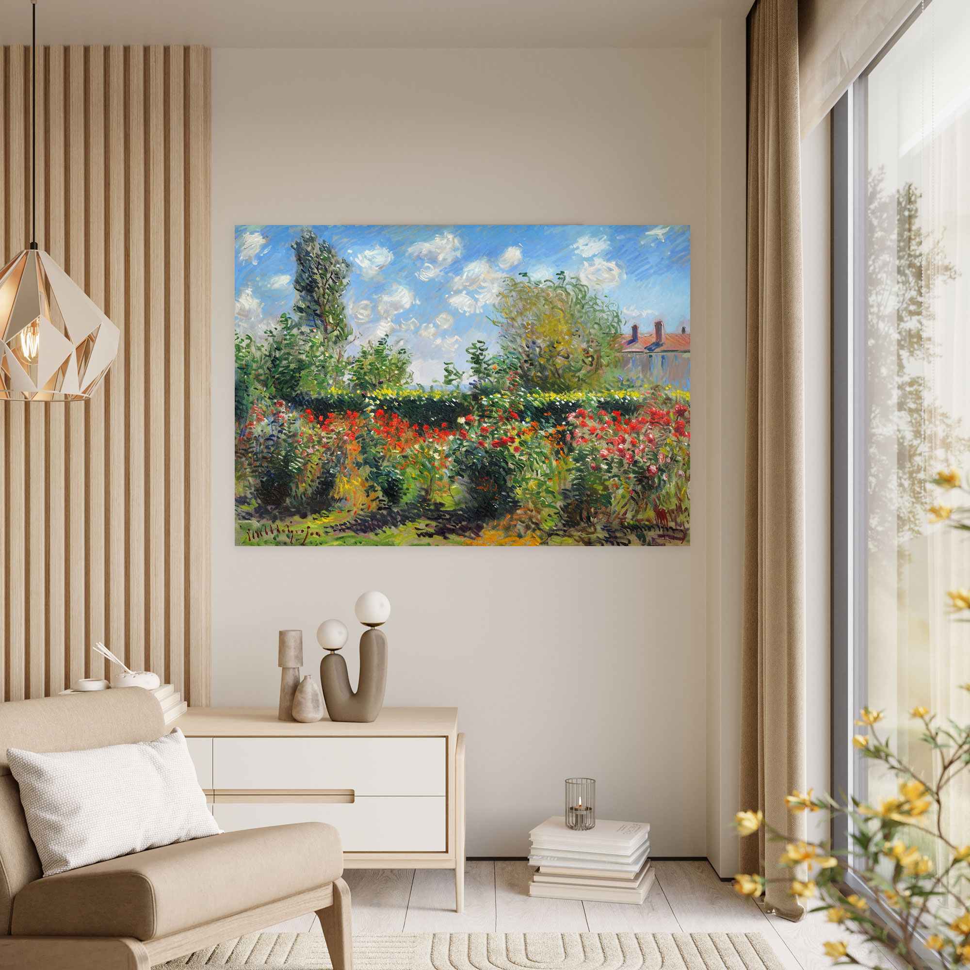 Artist's Garden Claude Monet Wall Decoration - Claude Monet, Home Decoration, Wall Decoration, Claude Monet