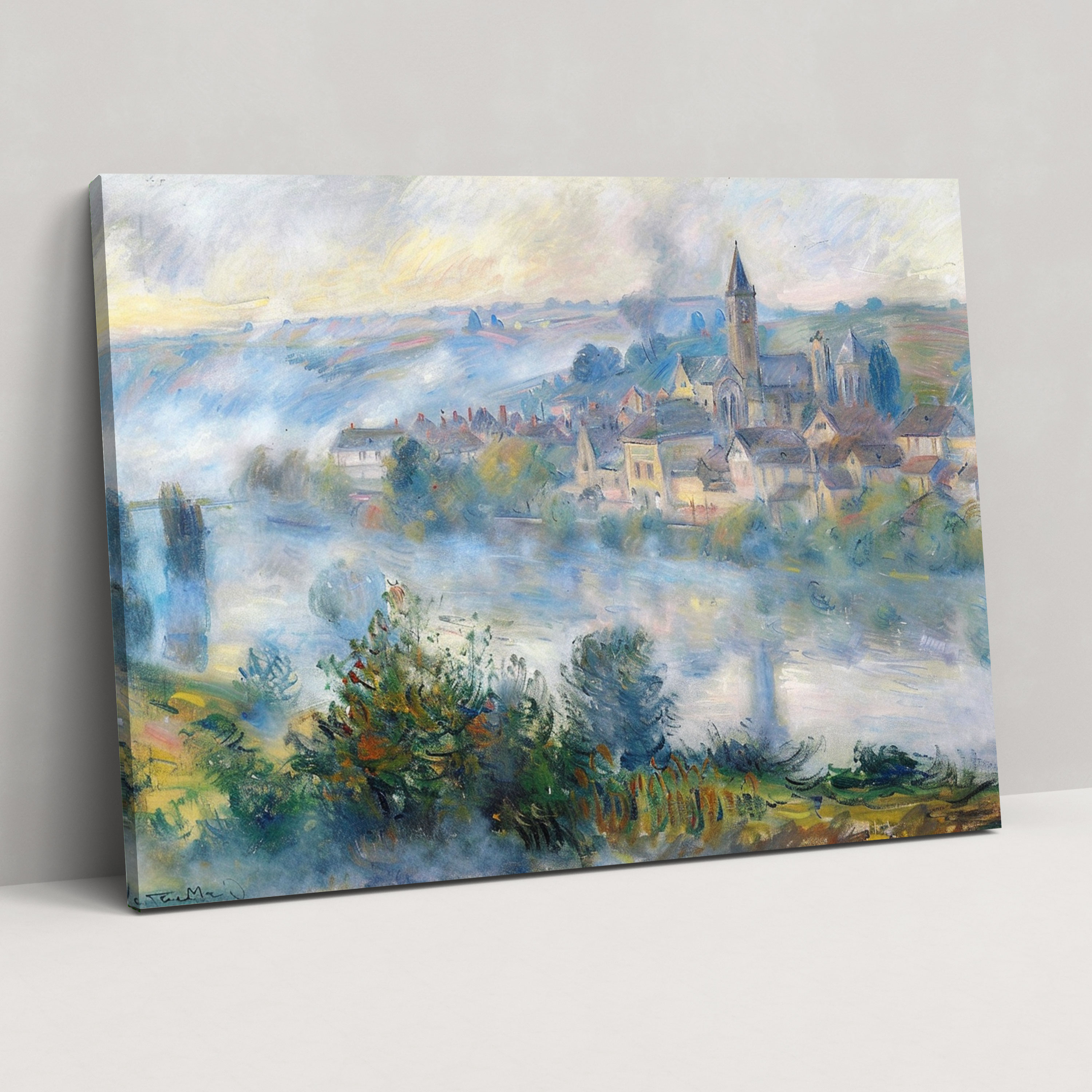 Vetheuil'de Sisli Manzara Claude Monet Kanvas Tablo - Claude Monet Kanvas Tablo Duvar Sanatı