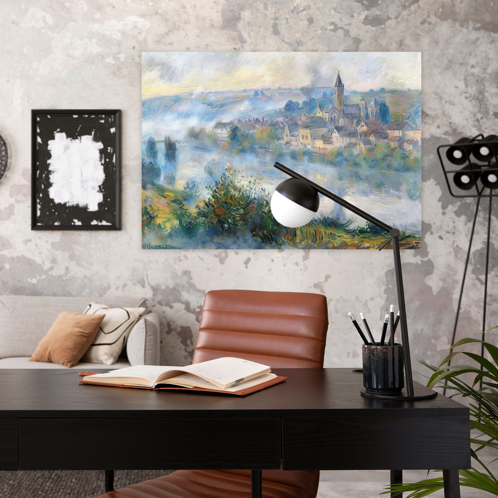 Vetheuil'de Sisli Manzara Claude Monet Kanvas Tablo - Claude Monet Kanvas Tablo Duvar Sanatı
