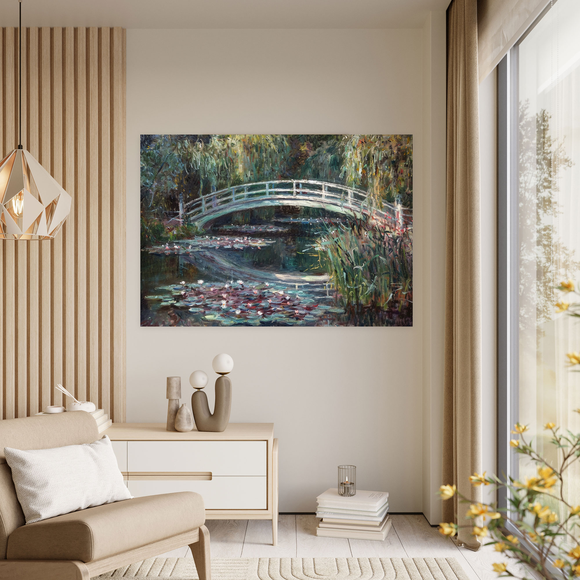 Japon Köprüsü Claude Monet Duvar Sanatı - Claude Monet Duvar Süsleme Duvar Sanatı