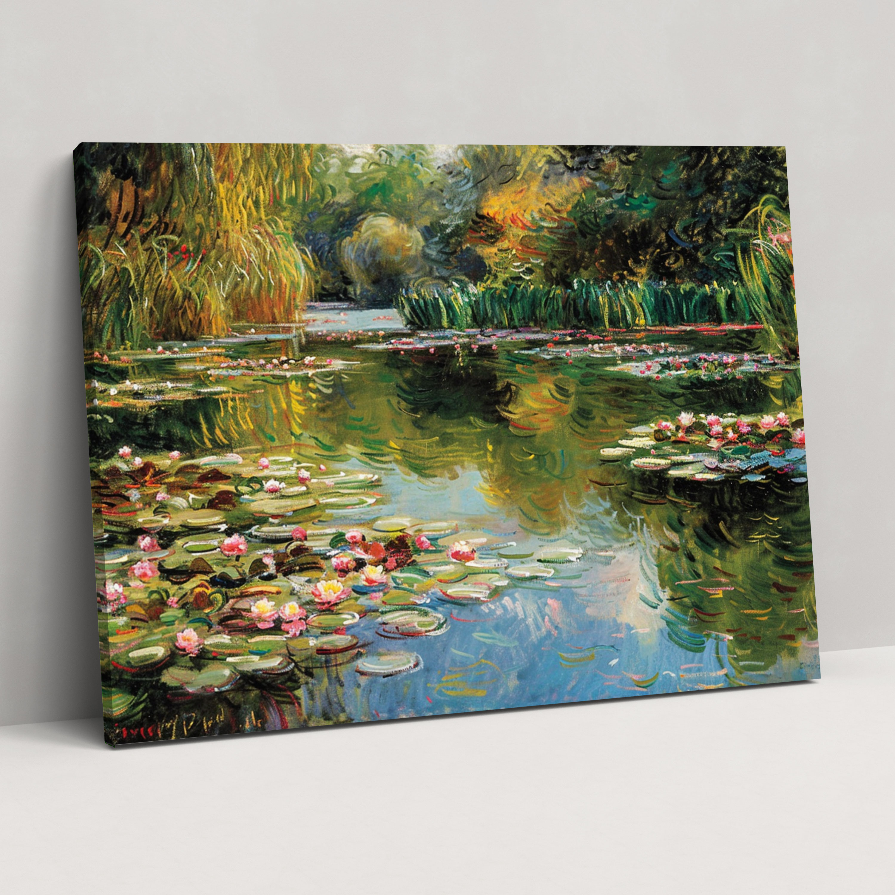 Ethereal Garden Of Water Lilies Claude Monet Canvas Print - Claude Monet, Wall Art, Wall Decoration, Canvas Wall Art