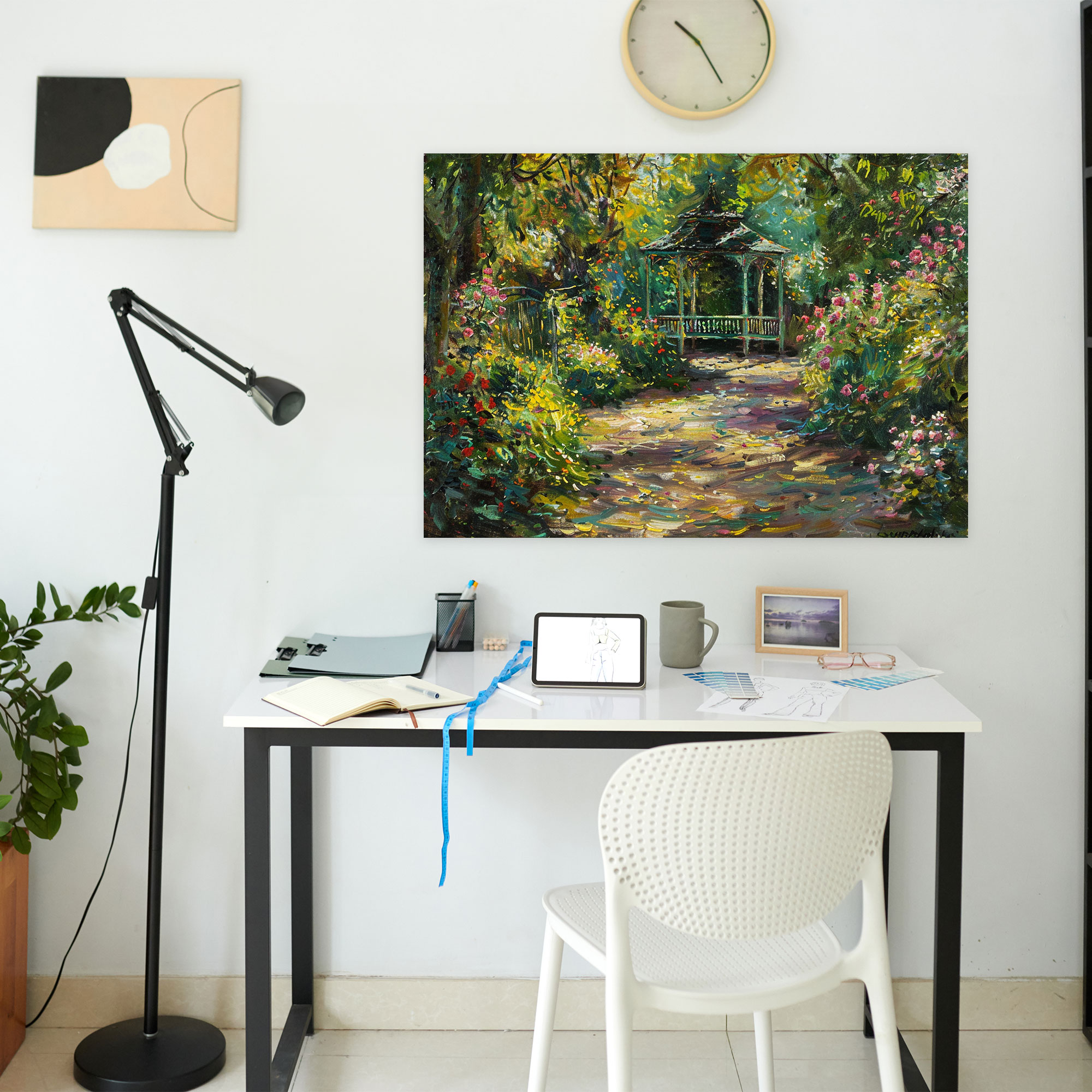 Sun-Dappled Garden With A Gazebo Claude Monet Wall Art - Claude Monet, Wall Art, Canvas, Claude Monet