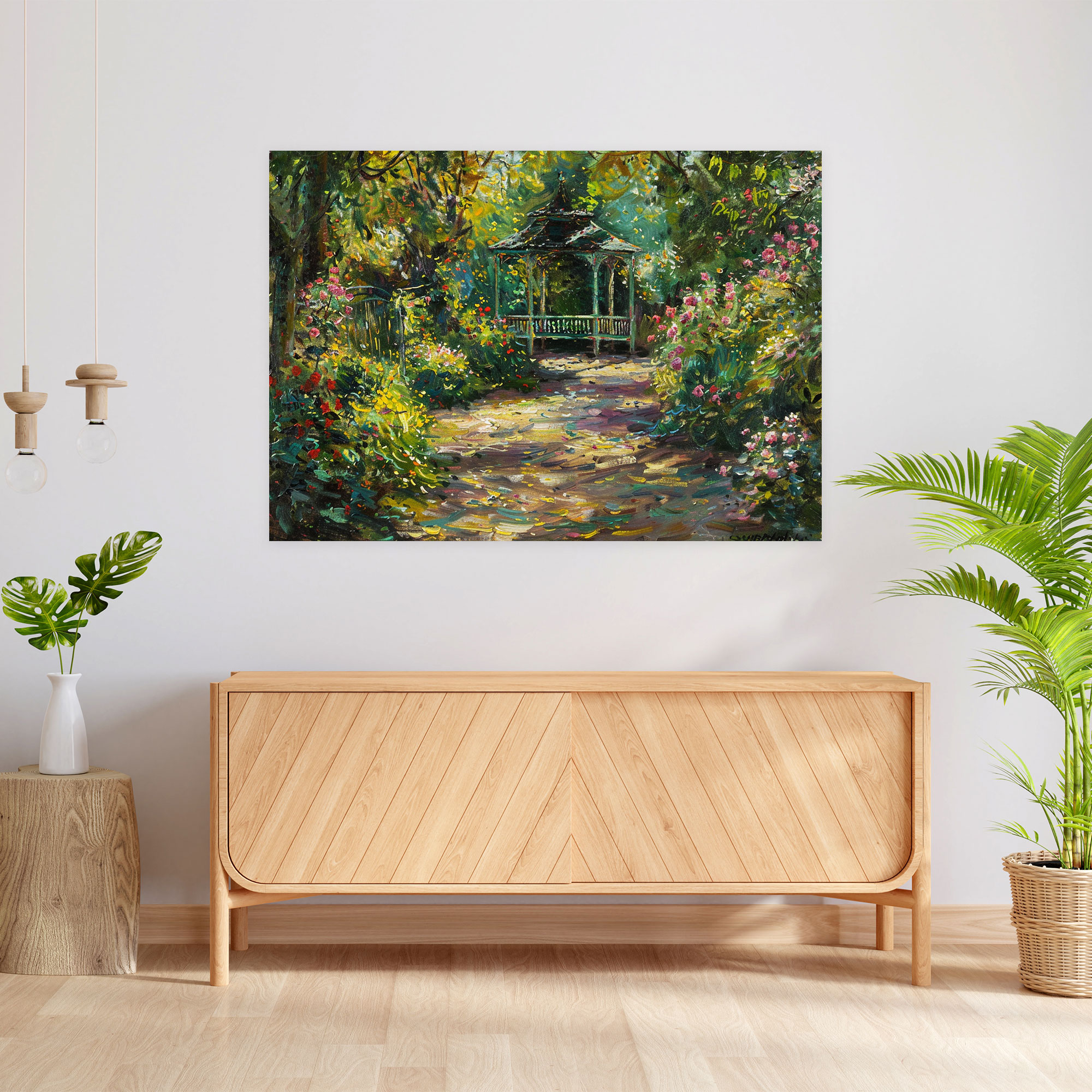 Sun-Dappled Garden With A Gazebo Claude Monet Wall Art - Claude Monet, Wall Art, Canvas, Claude Monet