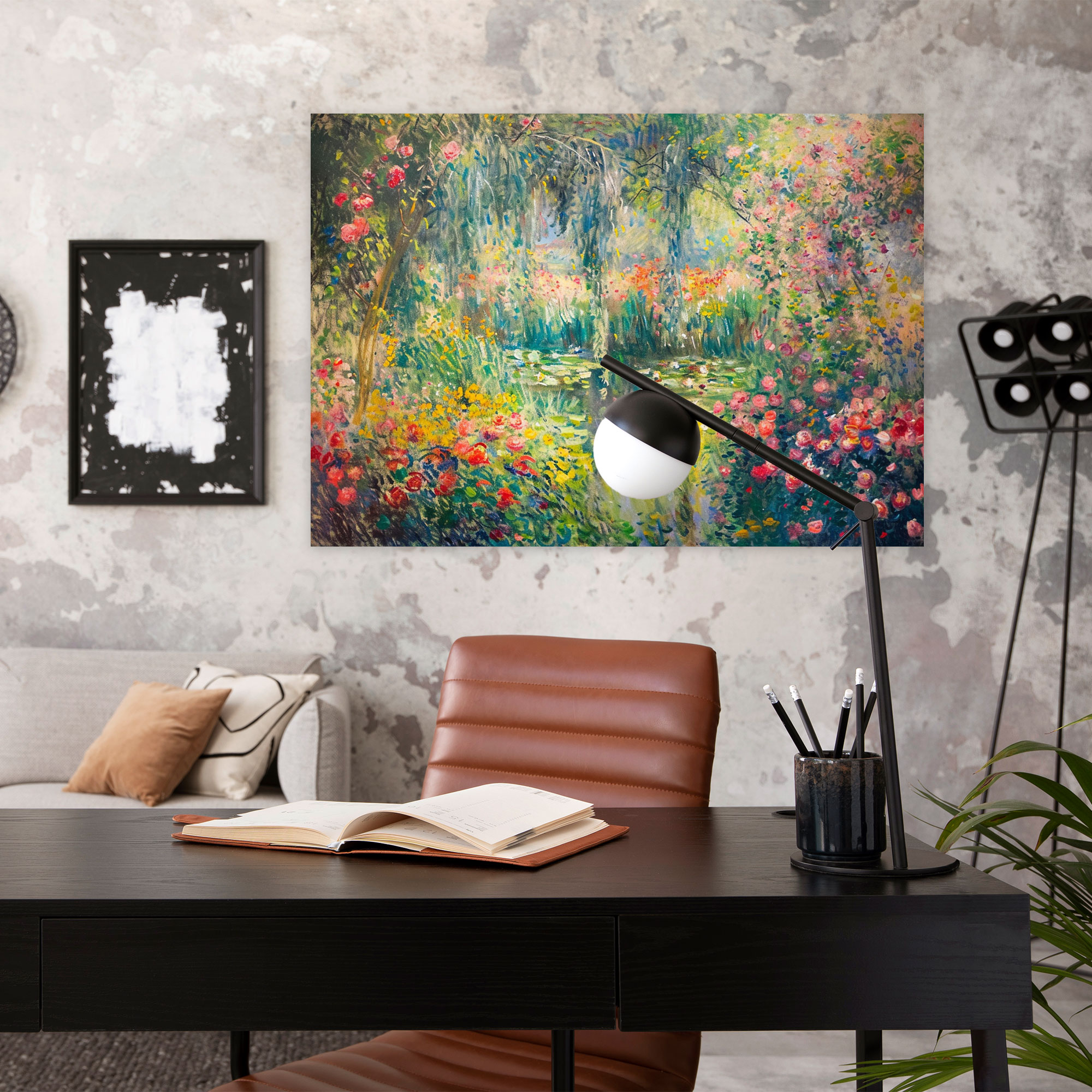 Çiçeklerle Dolu Rüya Bahçesi Manzarası Claude Monet Kanvas Tablo - Claude Monet Kanvas Duvar Dekorasyonu Duvar Sanatı