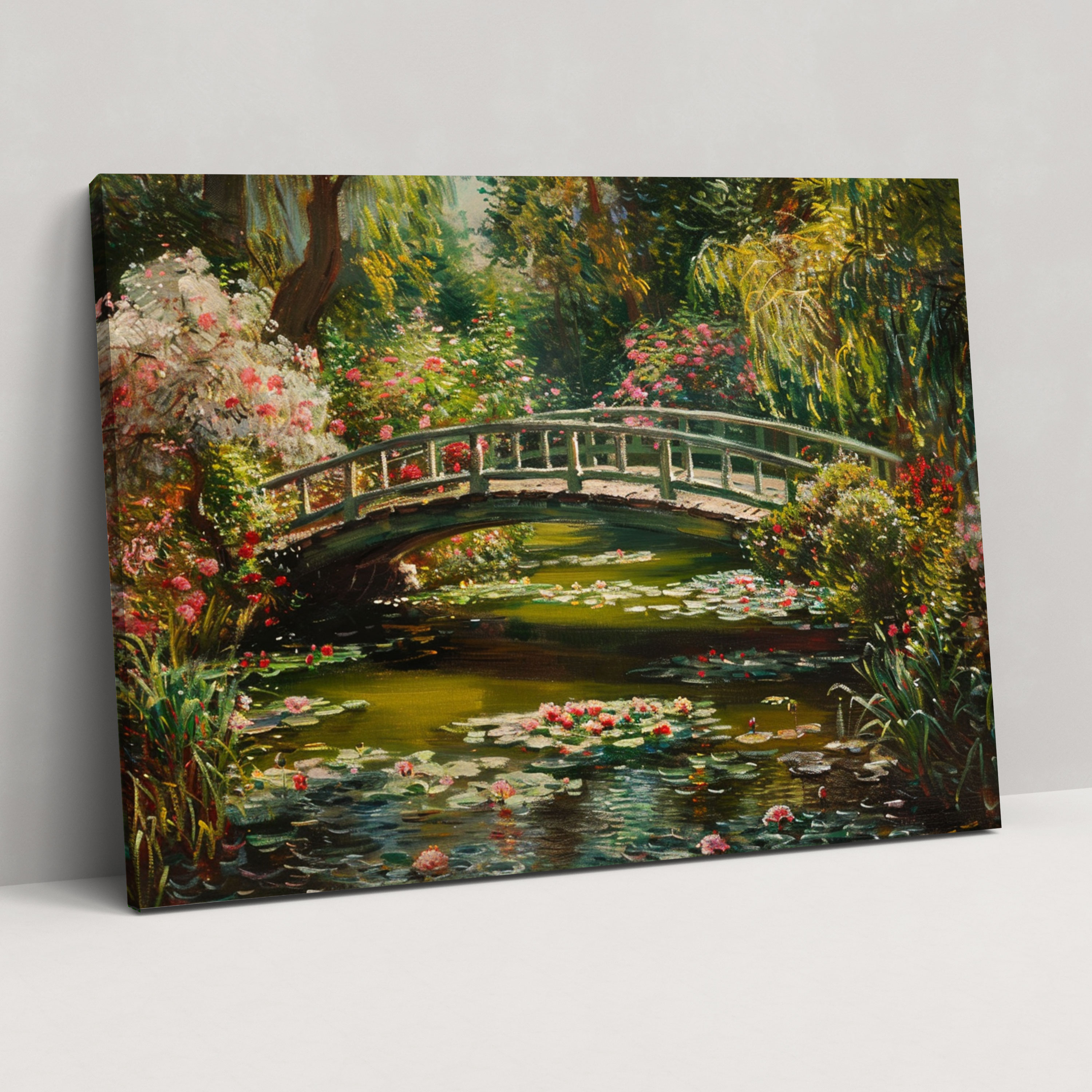 Enchanting Garden With A Wooden Bridge Claude Monet Wall Decoration - Claude Monet, Claude Monet, Wall Art, Canvas Wall Art