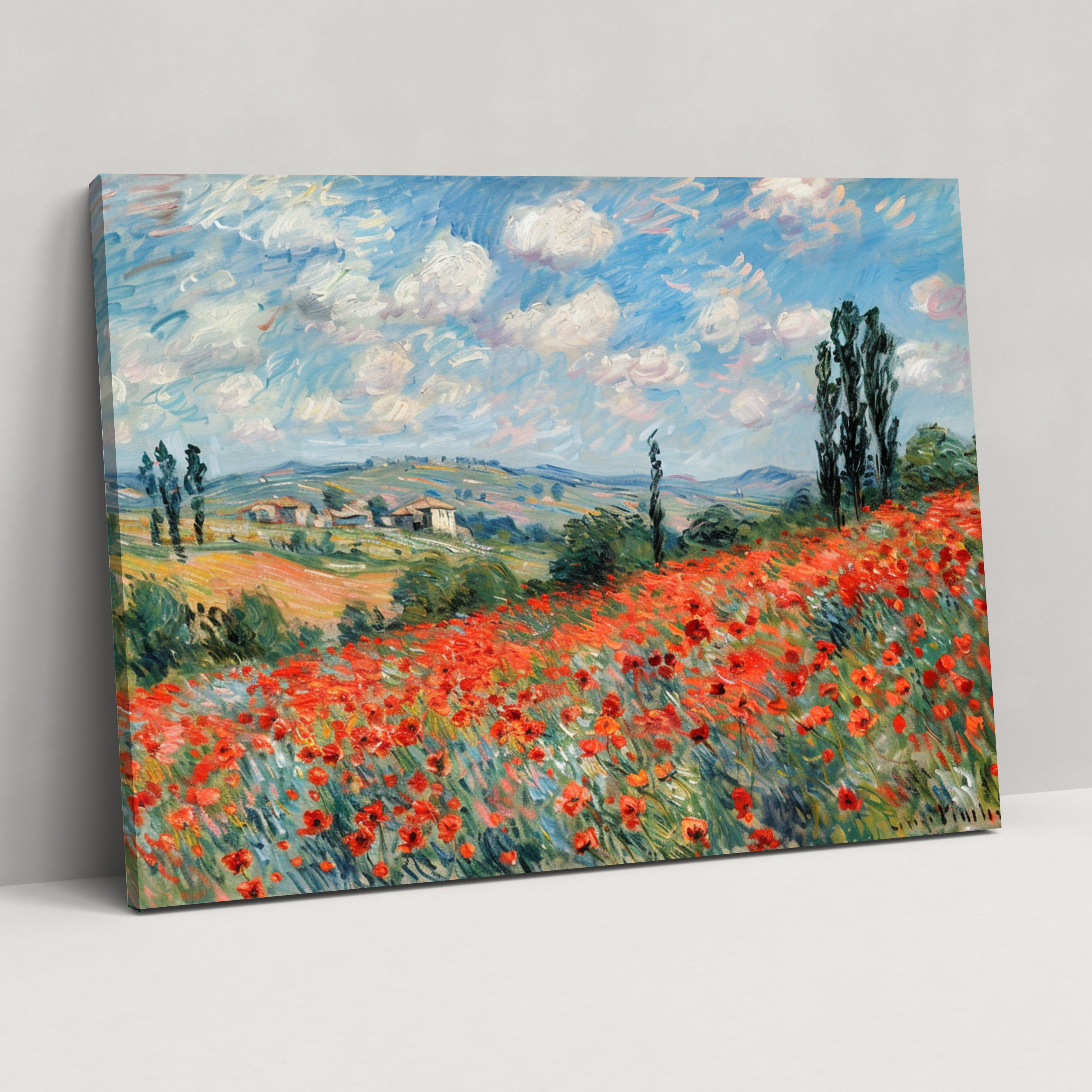Poppy Field Claude Monet Canvas Print - Claude Monet, Claude Monet, Canvas Print, Home Decoration