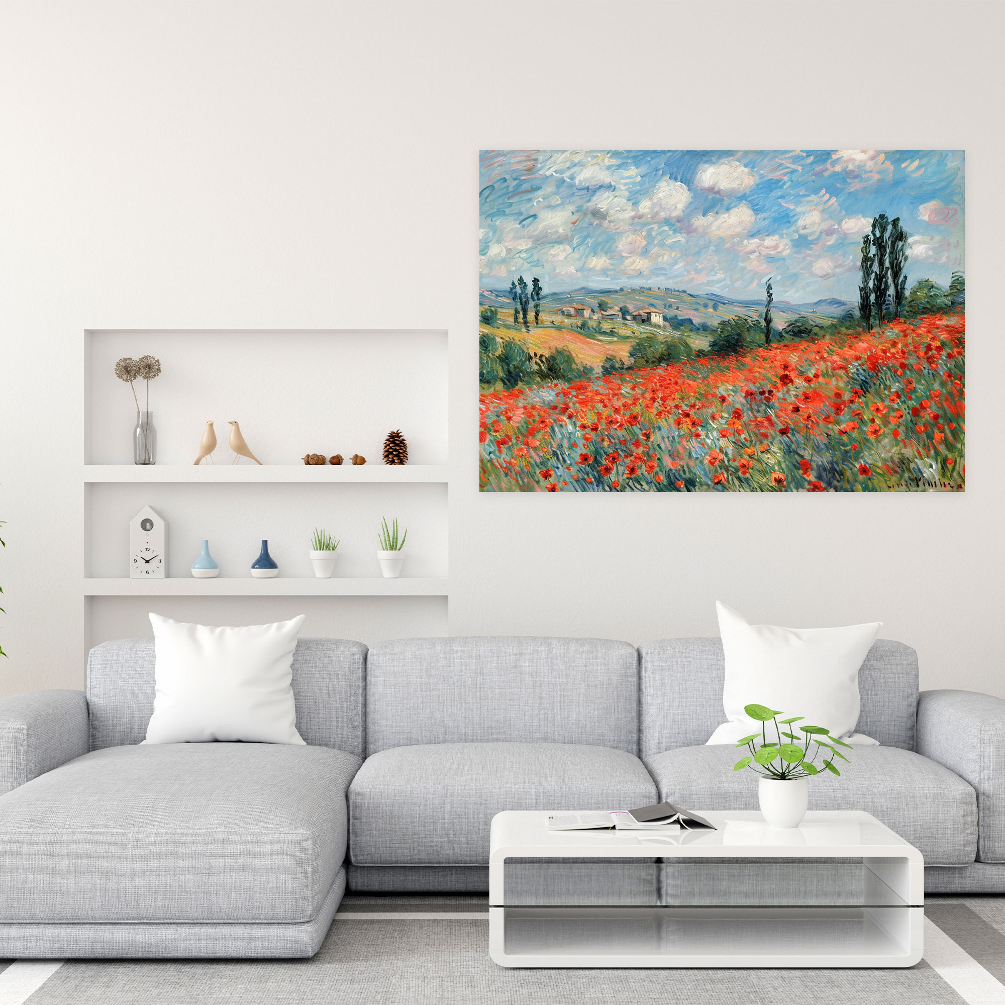 Poppy Field Claude Monet Canvas Print - Claude Monet, Claude Monet, Canvas Print, Home Decoration