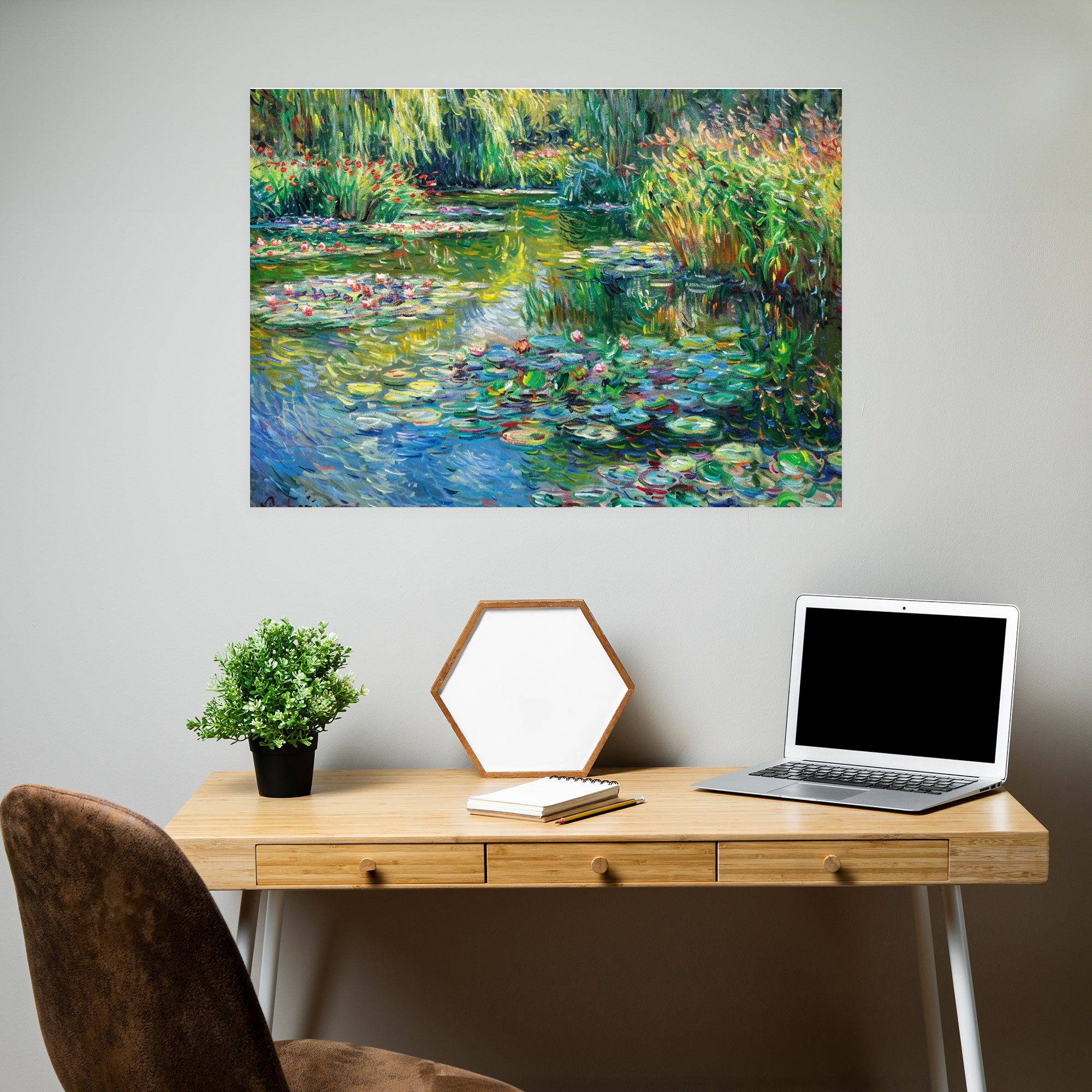 Giverny Garden Claude Monet Canvas Print - Claude Monet, Wall Decoration, Wall Art, Canvas Print