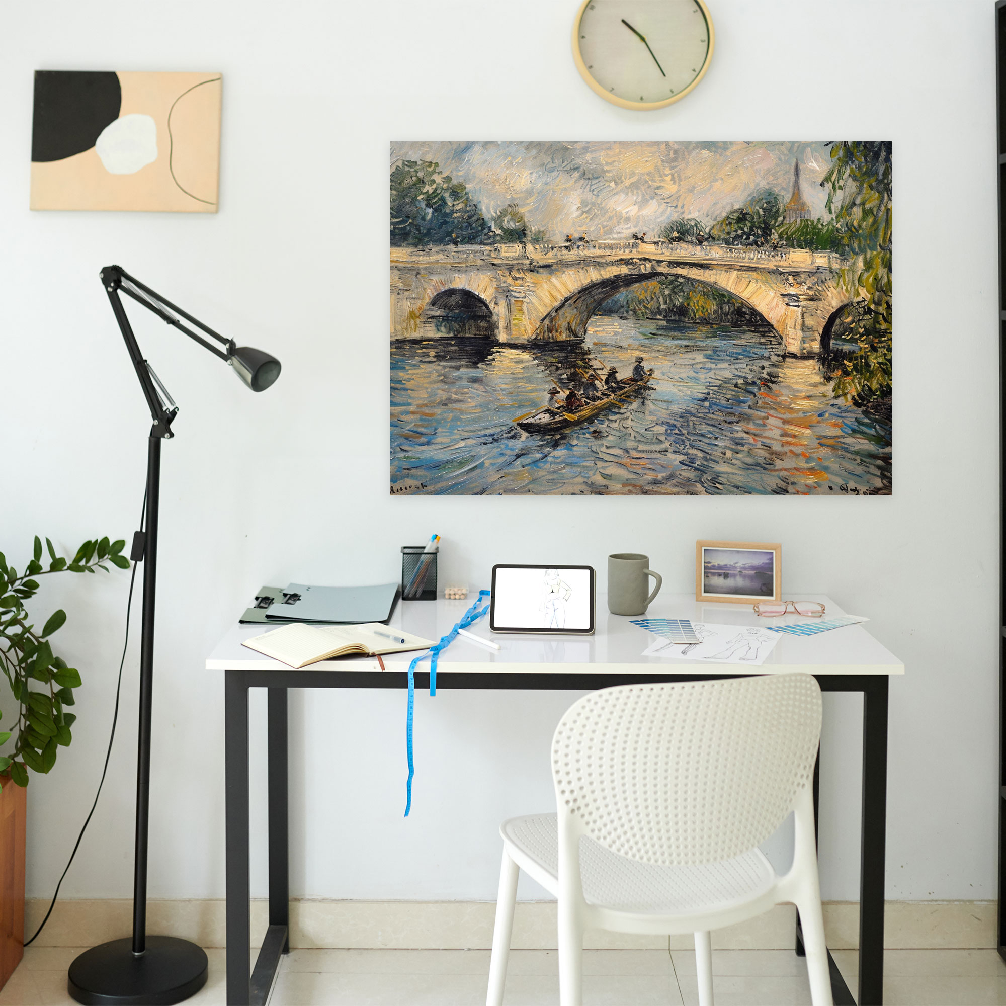 Seine Nehri'nde Tekne Gezisi Claude Monet Duvar Dekorasyonu - Claude Monet Duvar Sanatı Kanvas Tablo