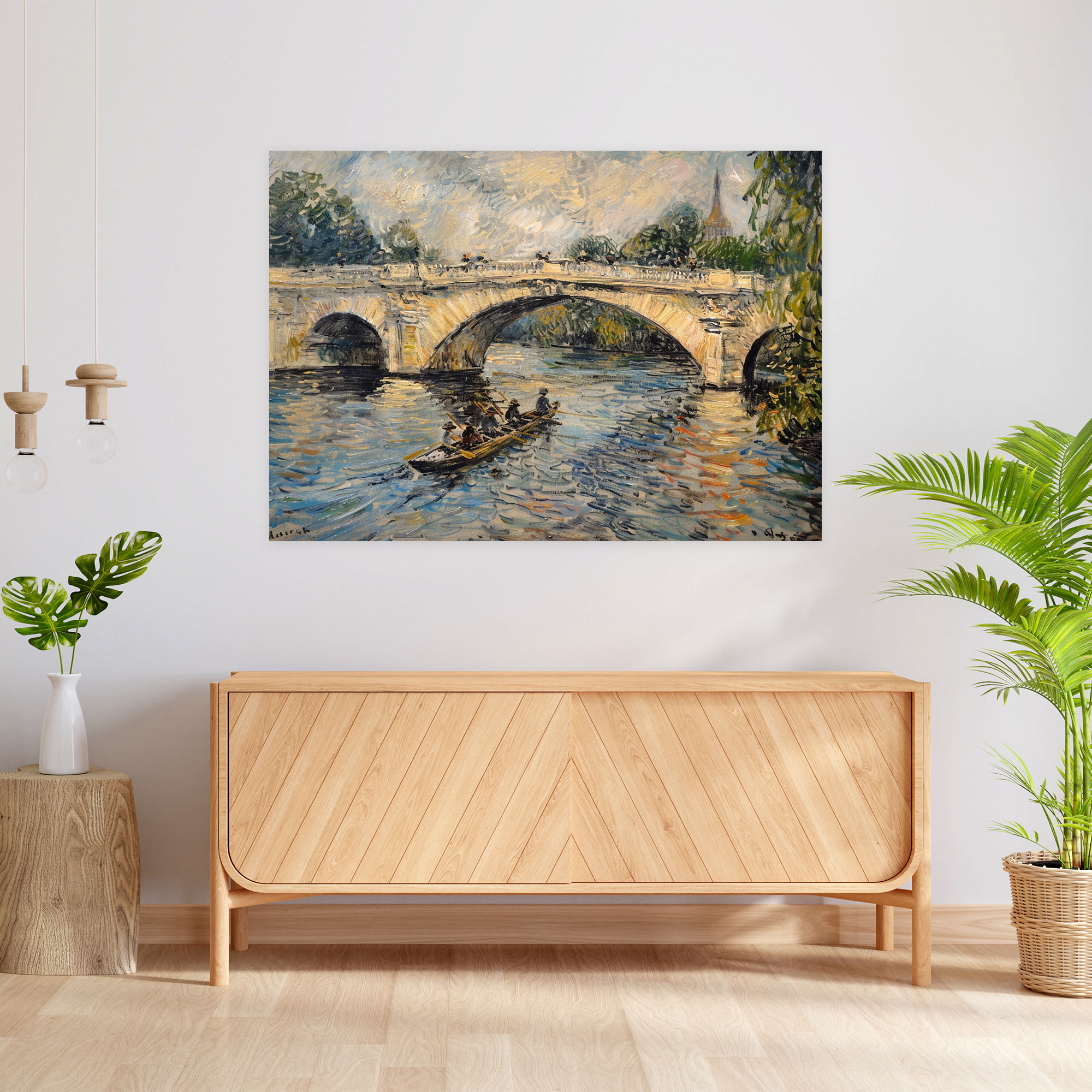Seine Nehri'nde Tekne Gezisi Claude Monet Duvar Dekorasyonu - Claude Monet Duvar Sanatı Kanvas Tablo