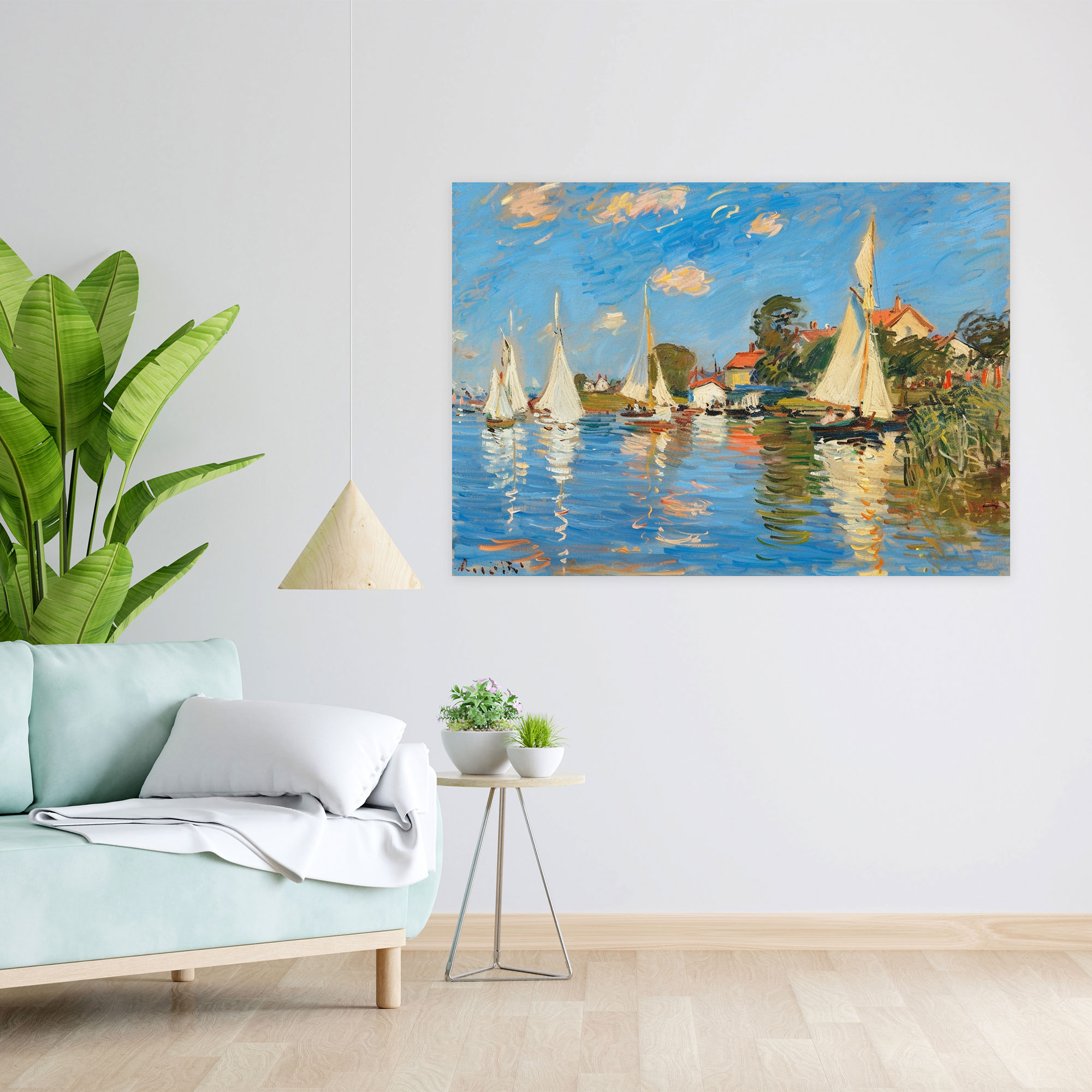 Sailboats At Argenteuil Claude Monet Wall Art - Claude Monet, Canvas, Wall Decoration, Wall Art