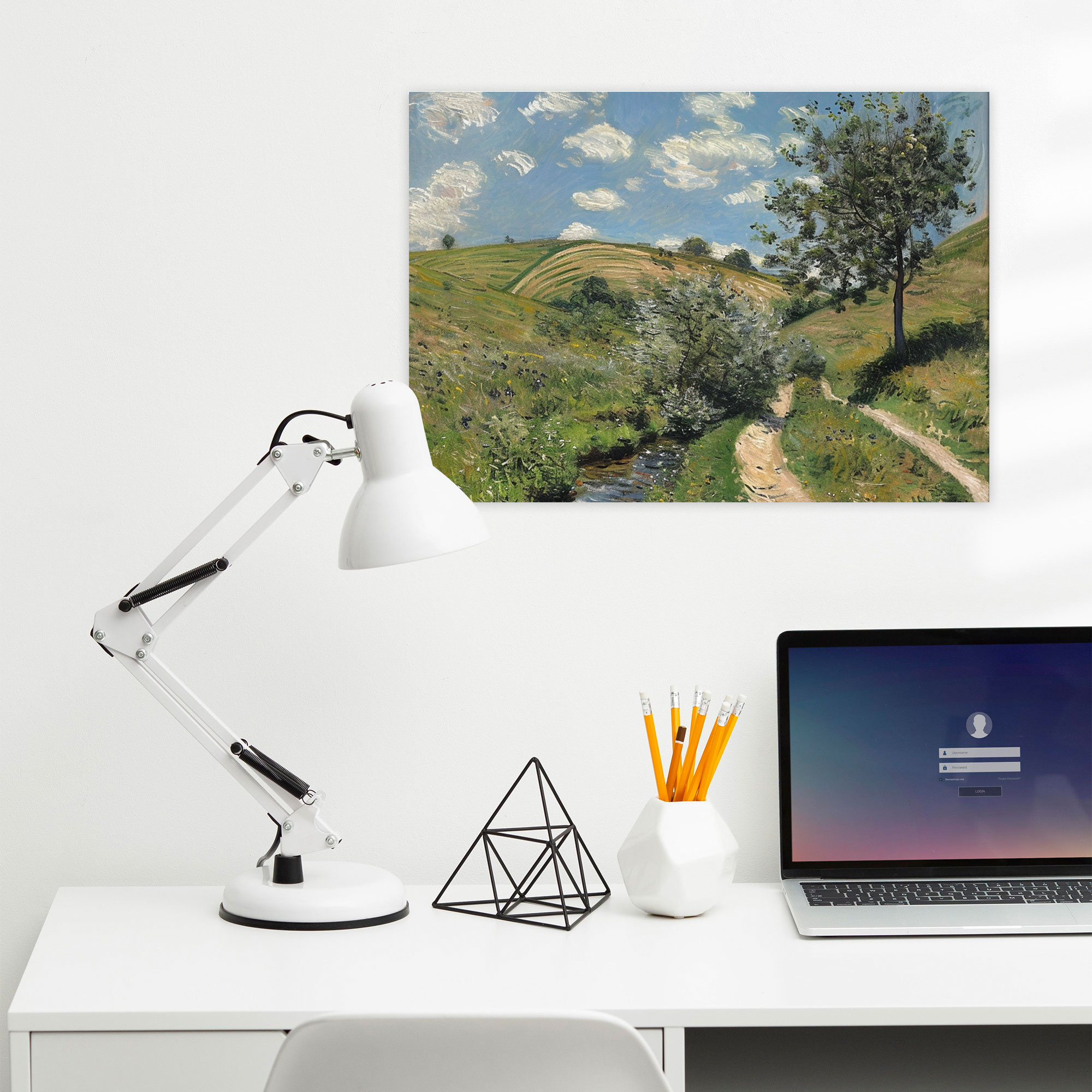 Claude Monet Countryside River Canvas Print - Claude Monet, Home Decoration, Canvas, Wall Decoration
