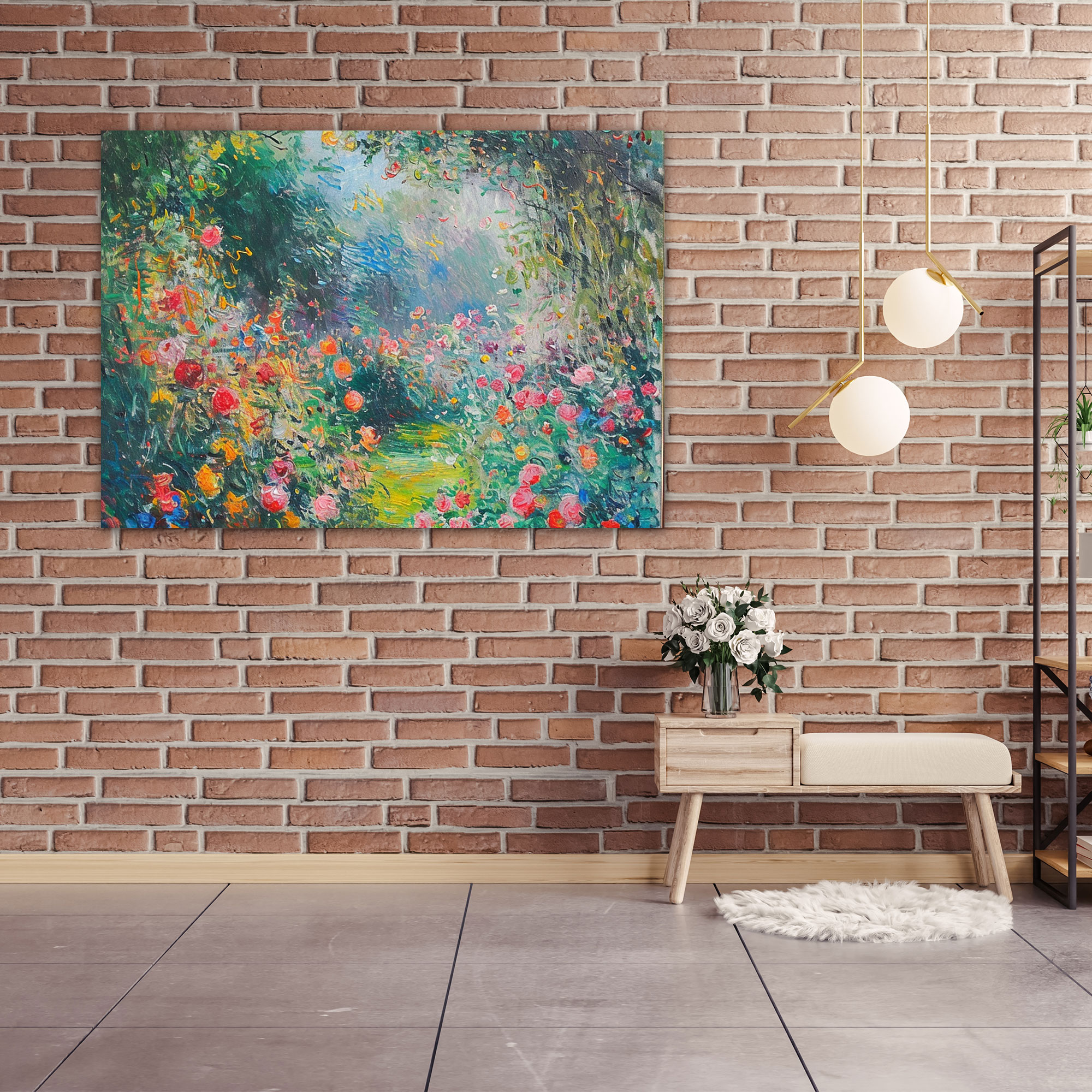 Claude Monet Blooming Garden Wall Decoration - Claude Monet, Home Decoration, Wall Decoration, Canvas Wall Art