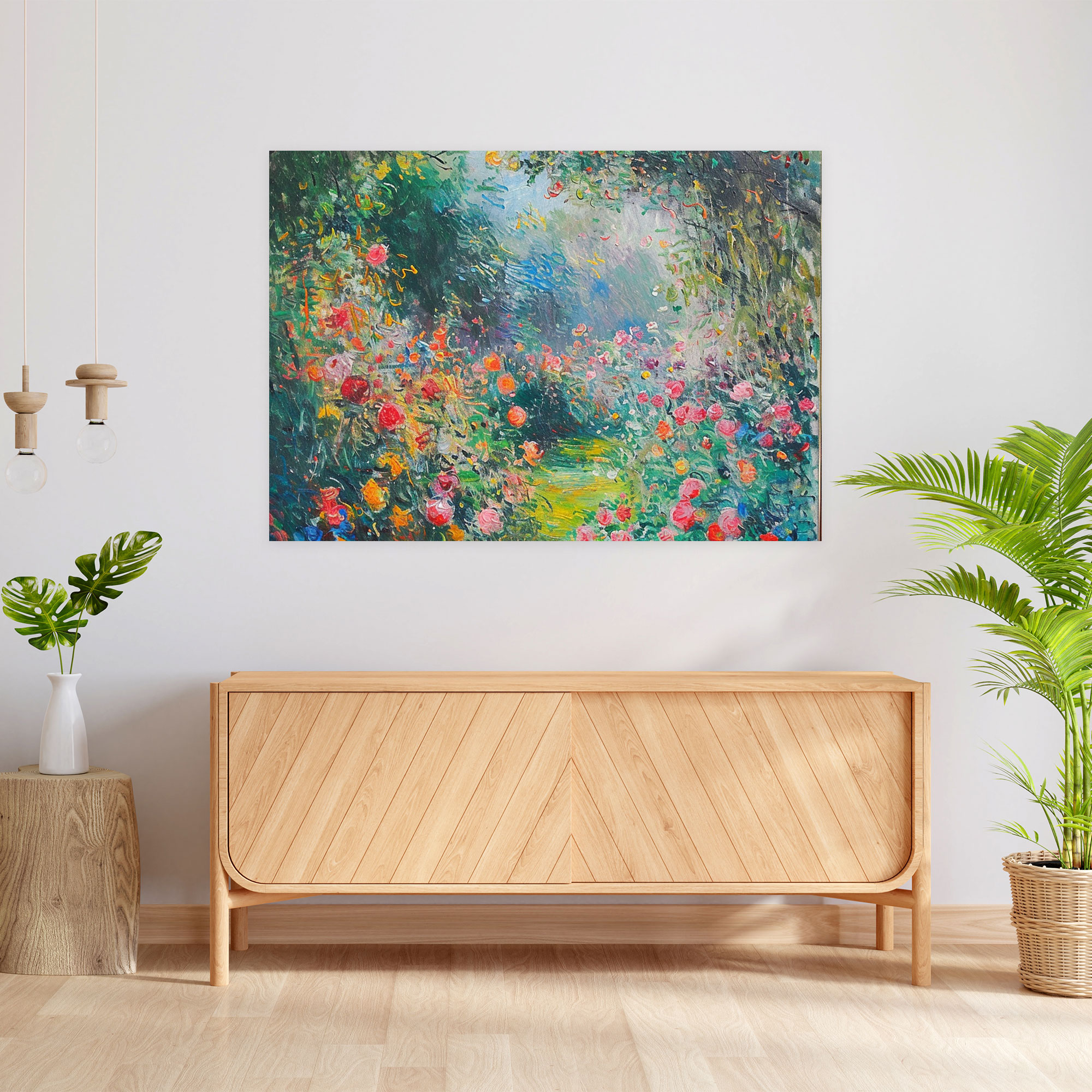 Claude Monet Blooming Garden Wall Decoration - Claude Monet, Home Decoration, Wall Decoration, Canvas Wall Art