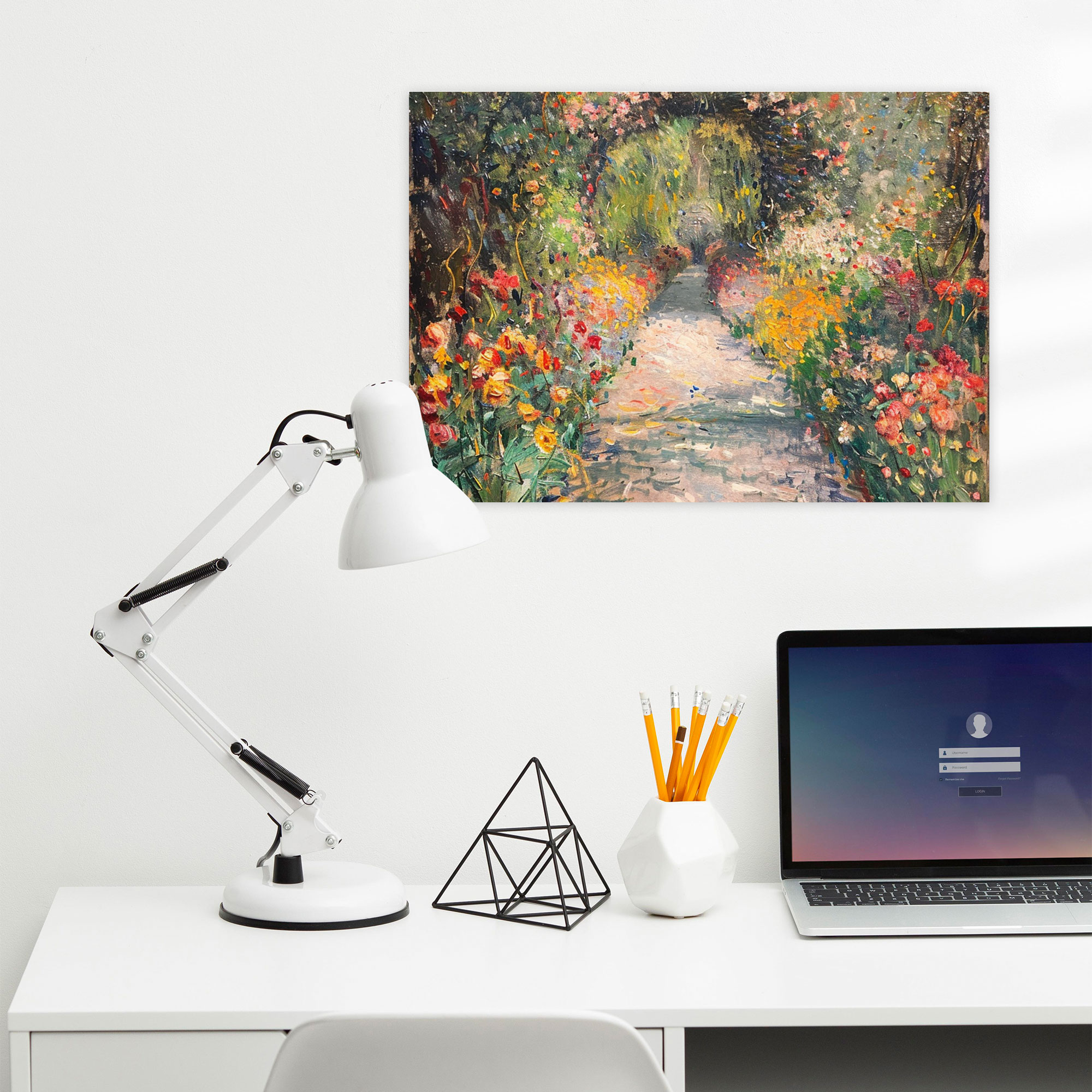 Claude Monet Garden Path Flowers Wall Decoration - Claude Monet, Canvas Wall Art, Canvas, Wall Decoration