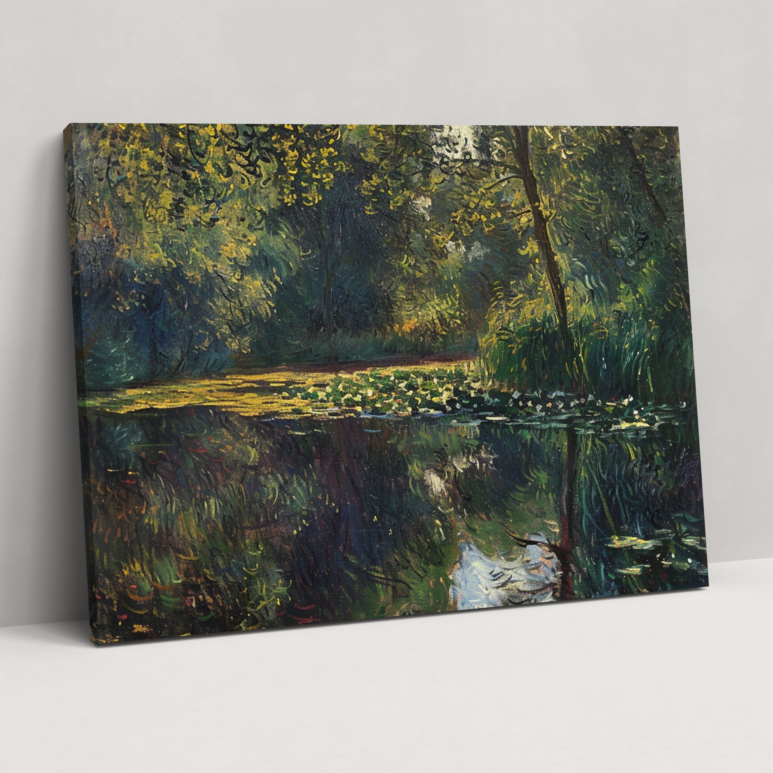 Claude Monet River Reflection Wall Art - Claude Monet, Home Decoration, Canvas Wall Art, Wall Decoration