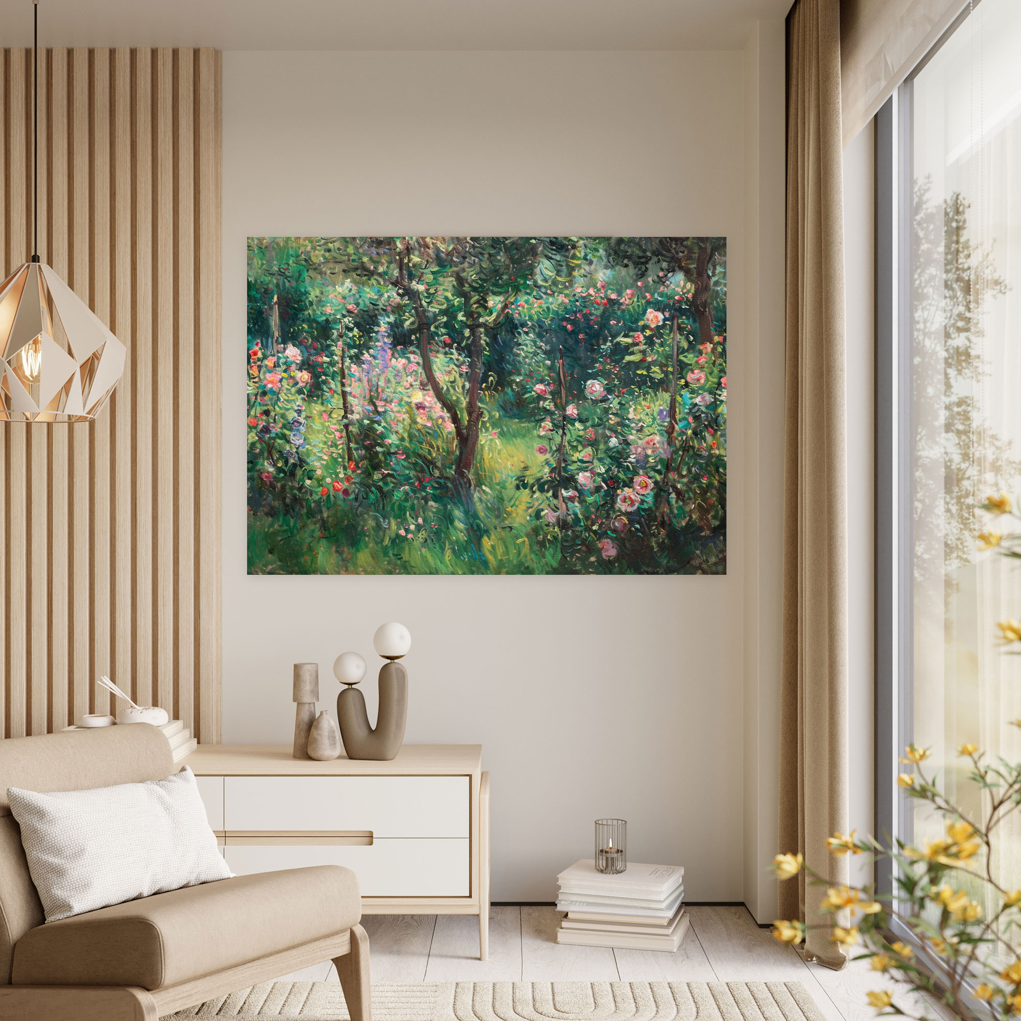 Claude Monet Garden Canvas Print - Claude Monet, Home Decoration, Canvas Print, Canvas